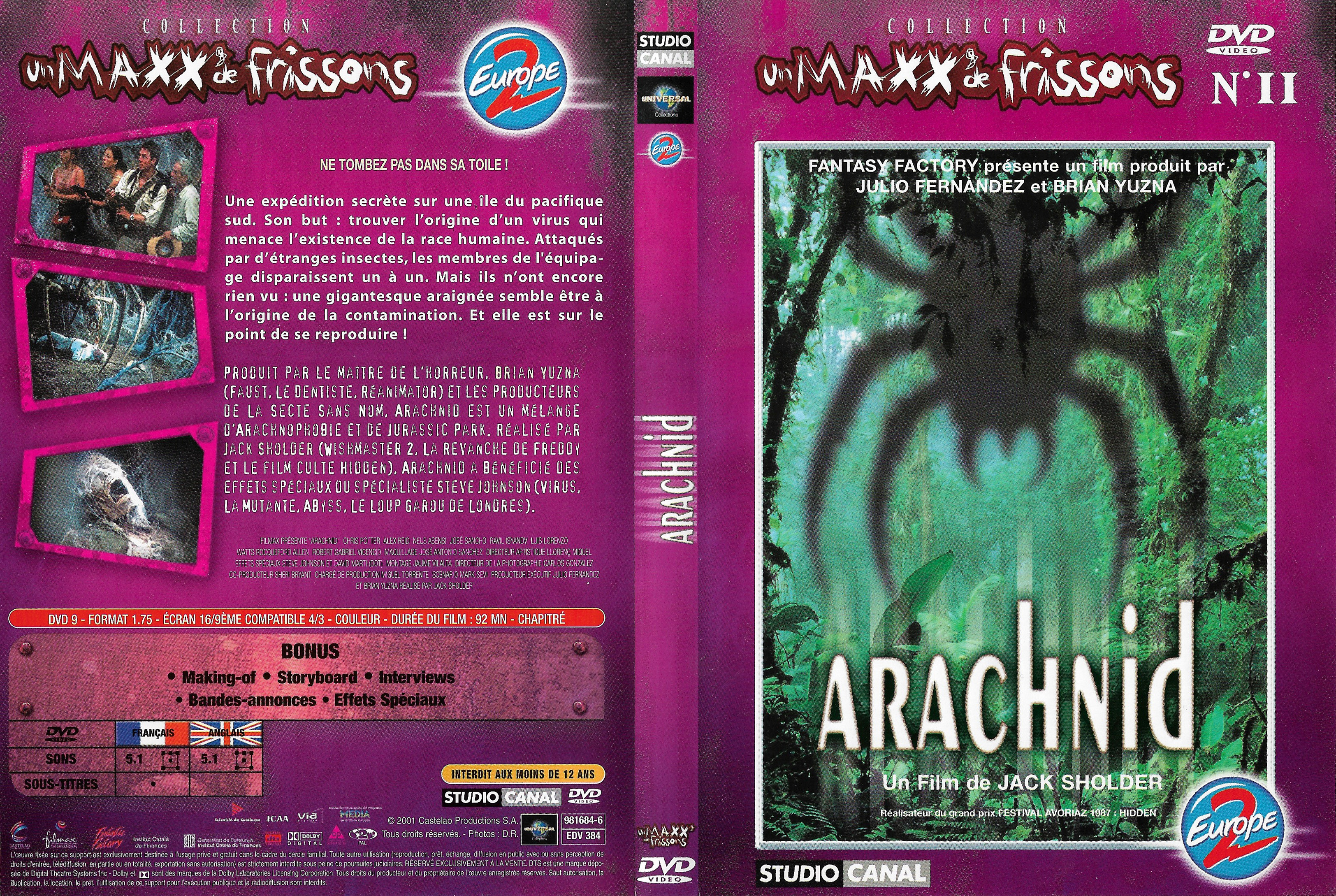Jaquette DVD Arachnid v3