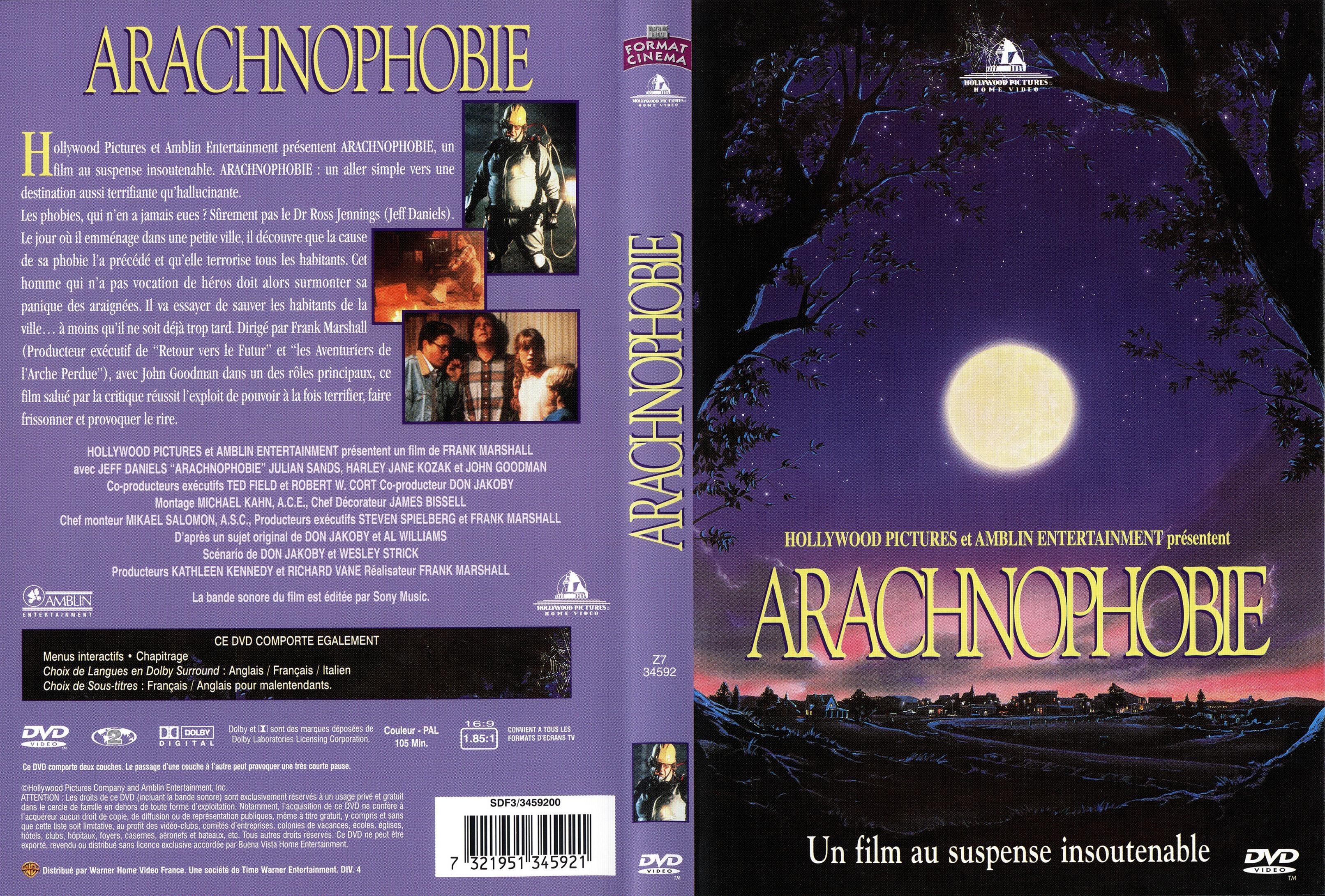 Jaquette DVD Arachnophobie