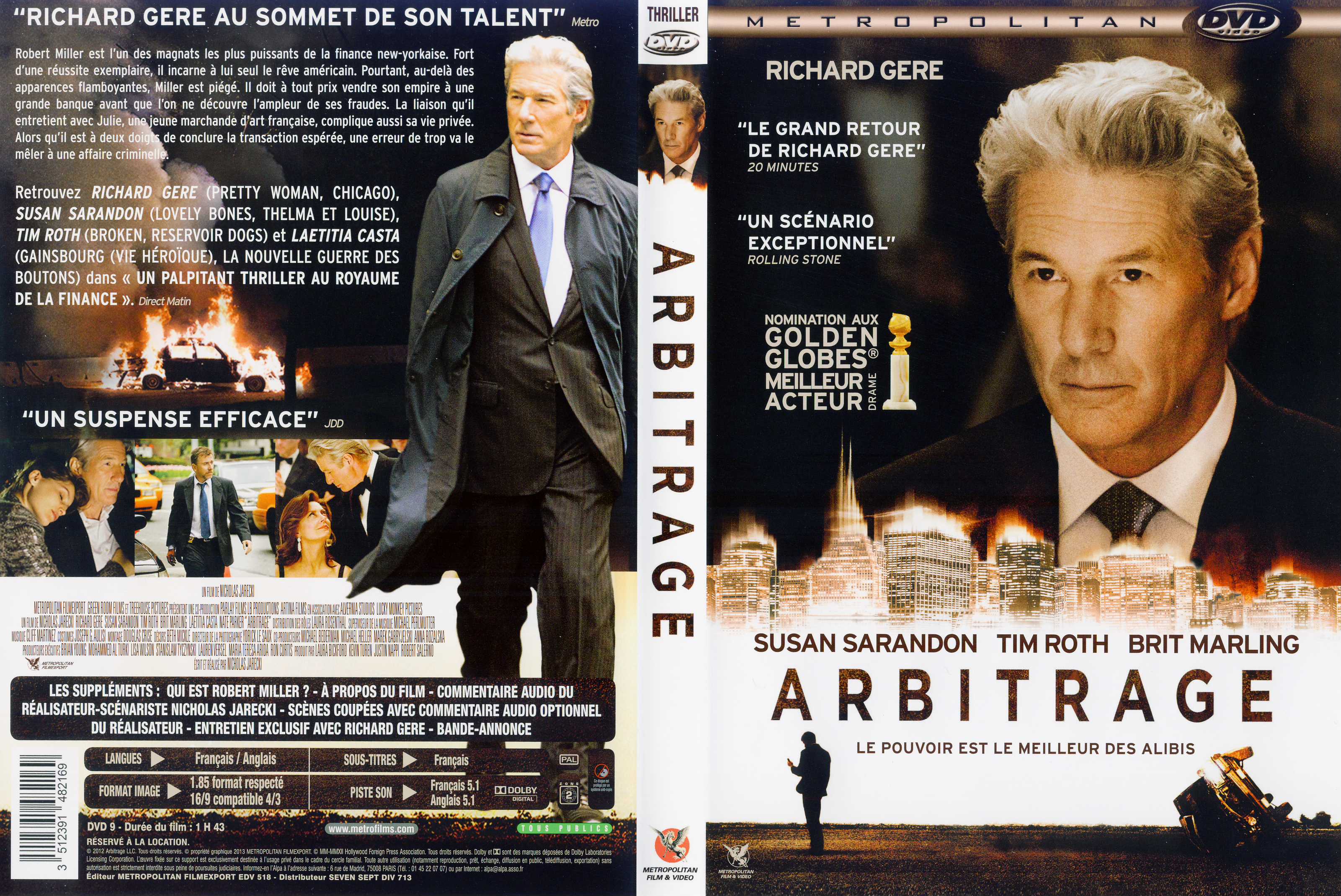 Jaquette DVD Arbitrage