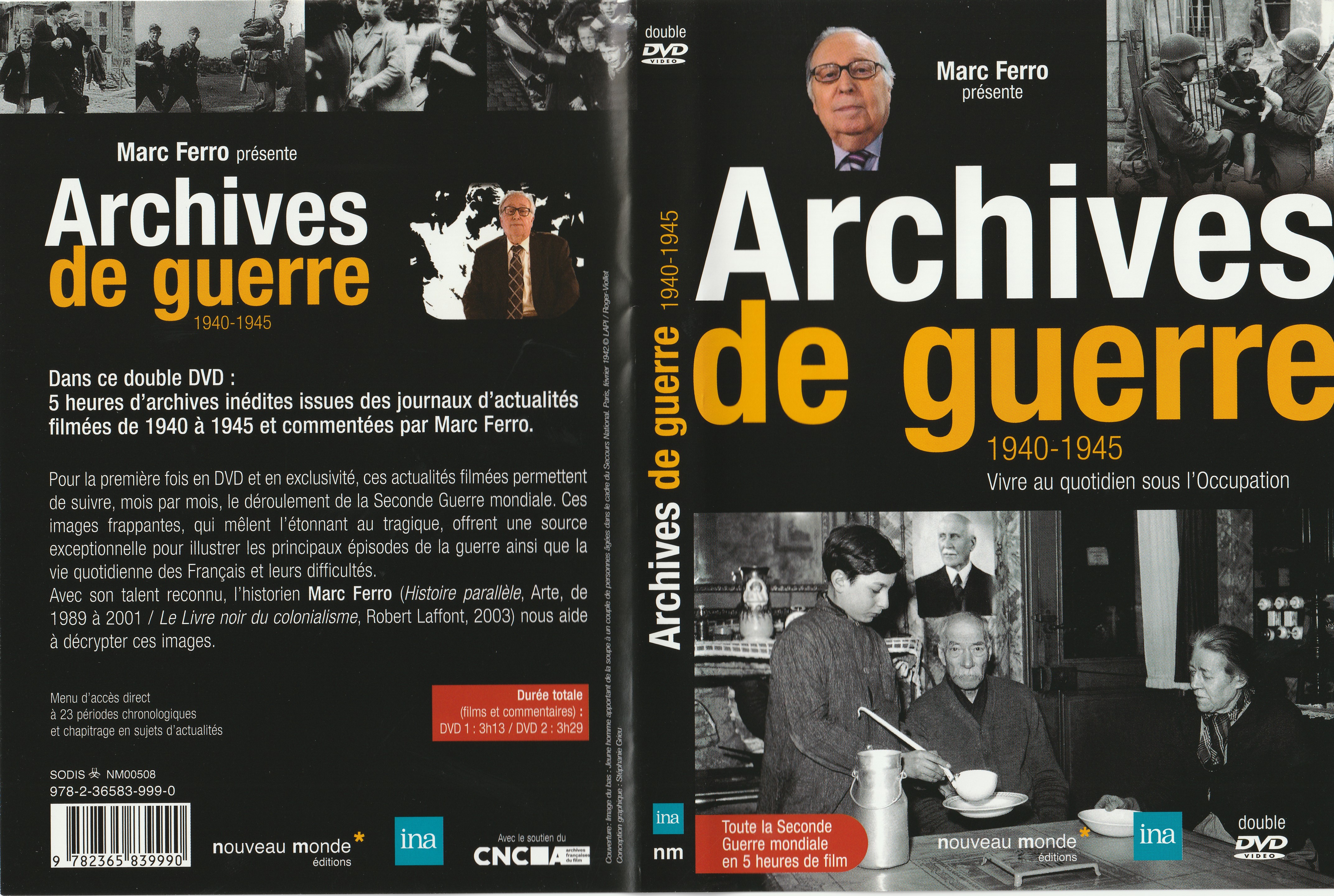 Jaquette DVD Archives de guerre