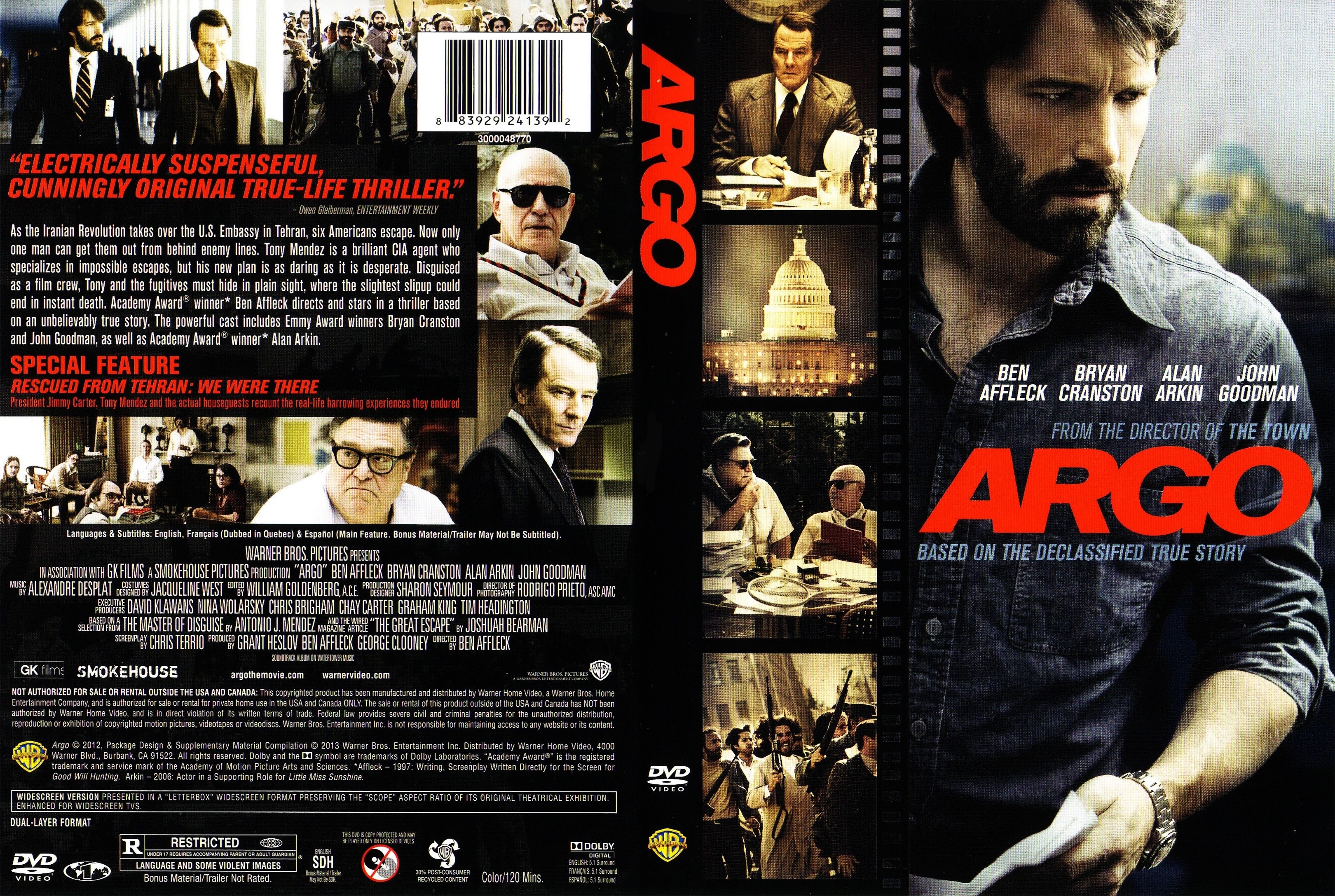 Jaquette DVD Argo (Canadienne)