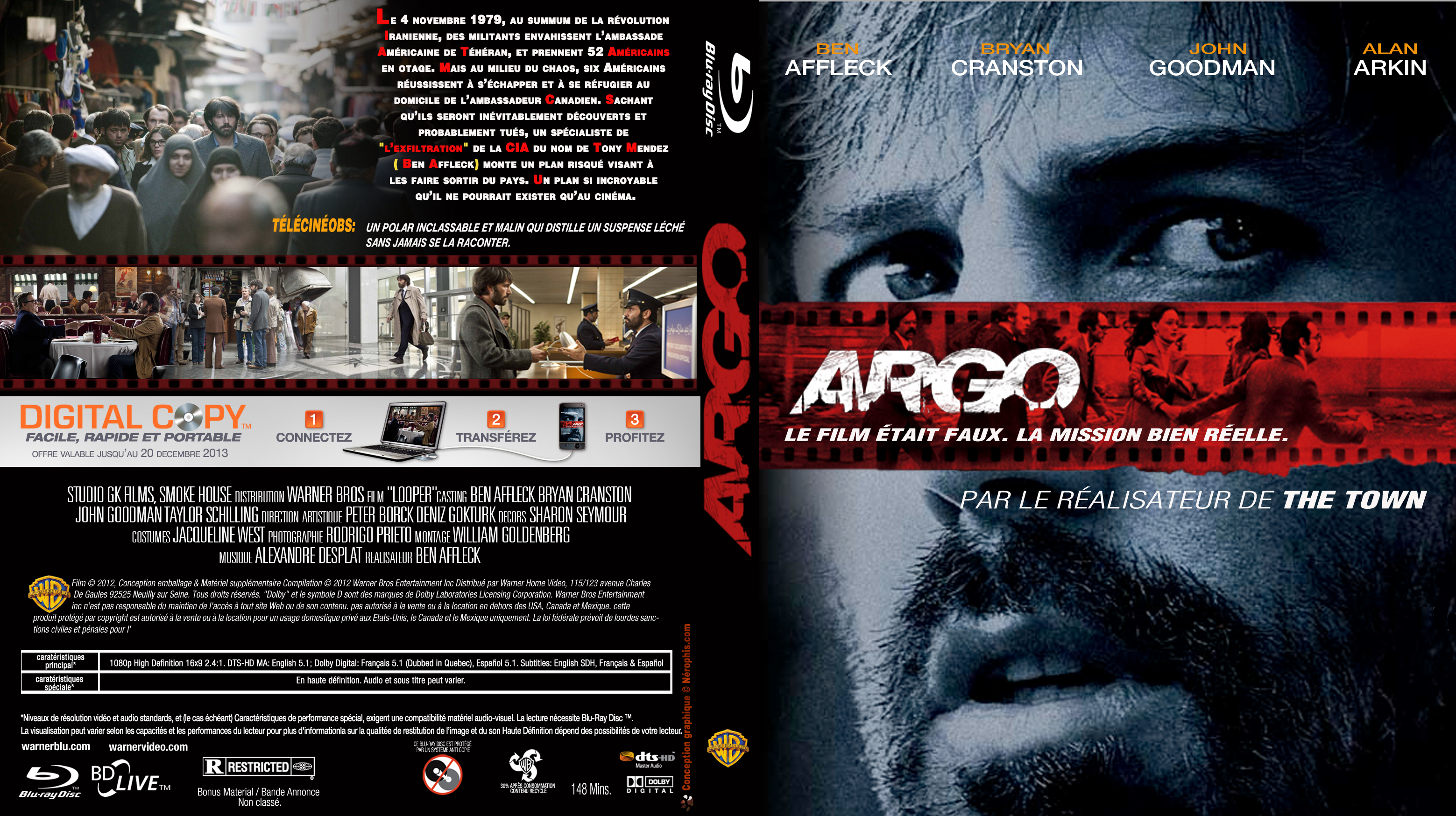 Jaquette DVD Argo custom (BLU-RAY)