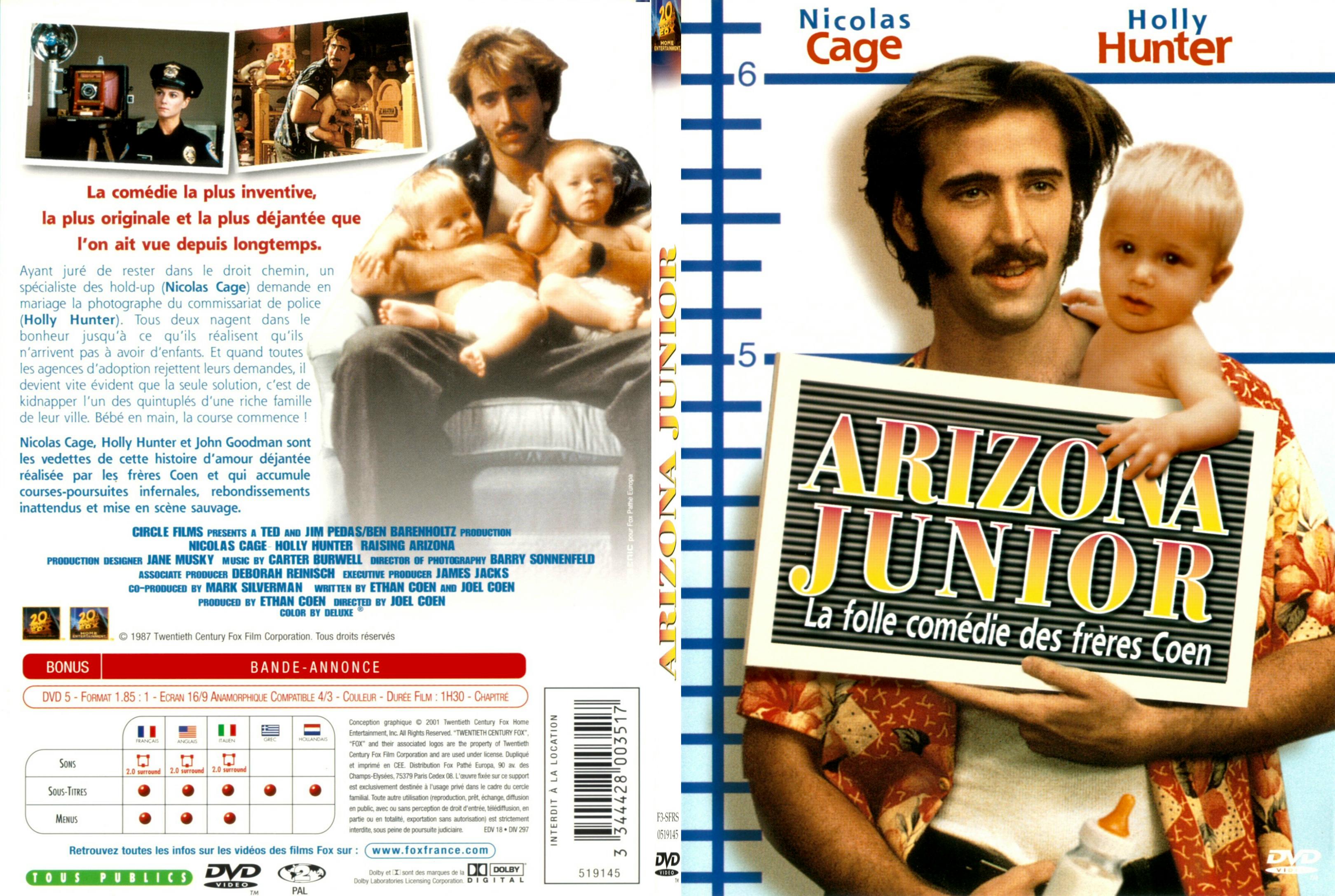 Jaquette DVD Arizona junior - SLIM