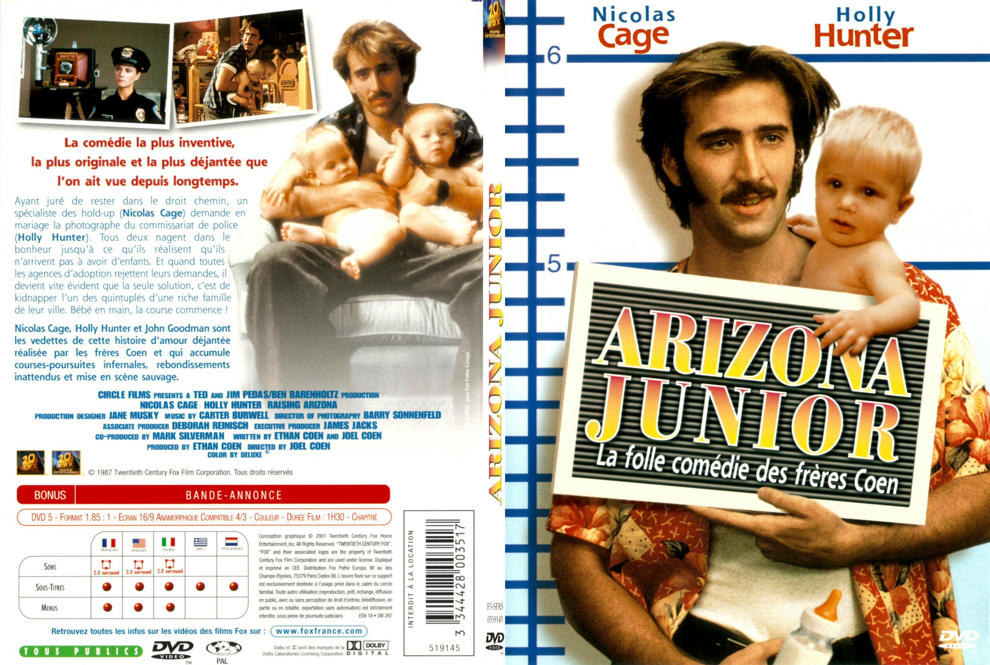 Jaquette DVD Arizona junior - SLIM