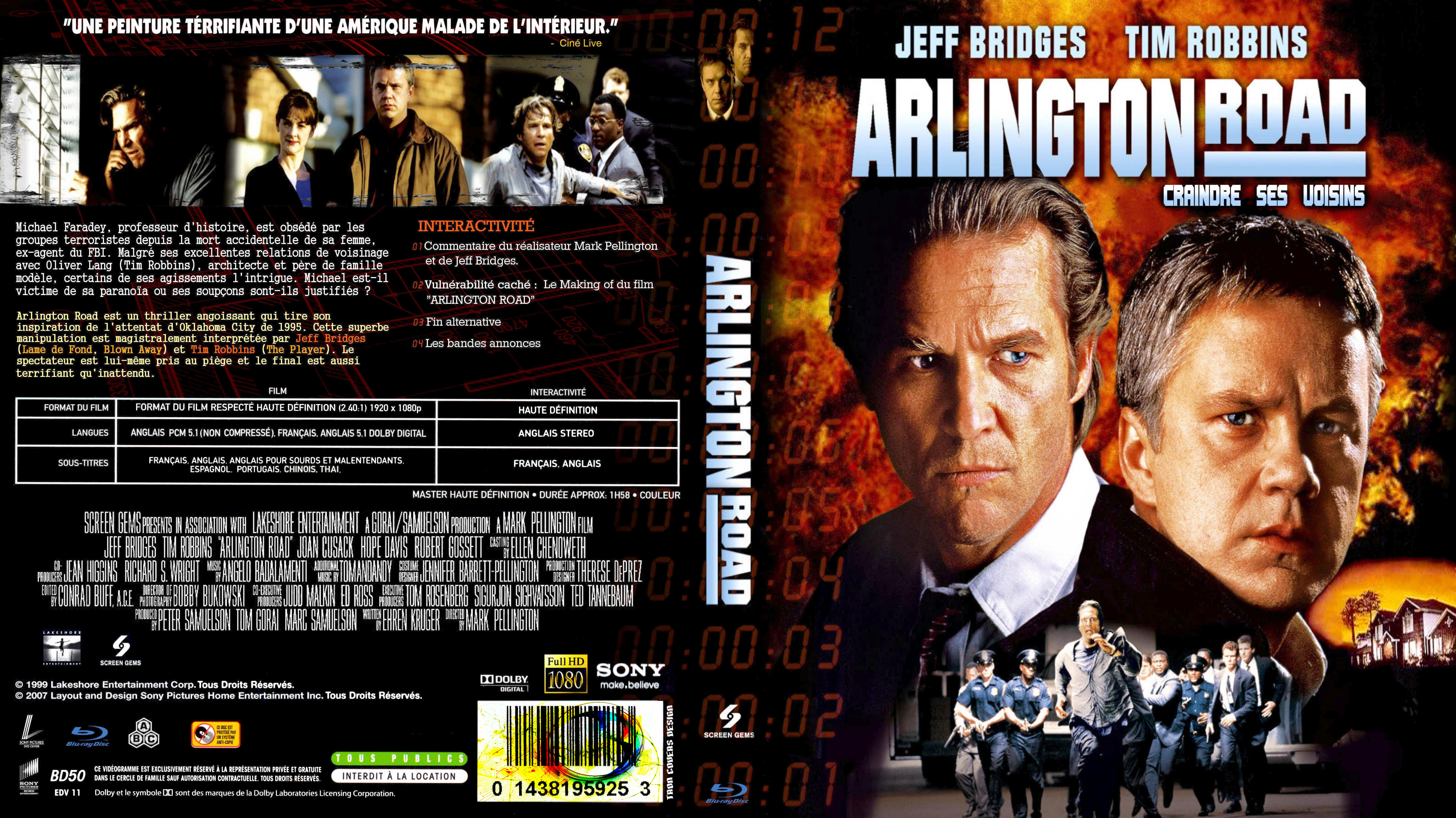Jaquette DVD Arlington road custom (BLU-RAY)