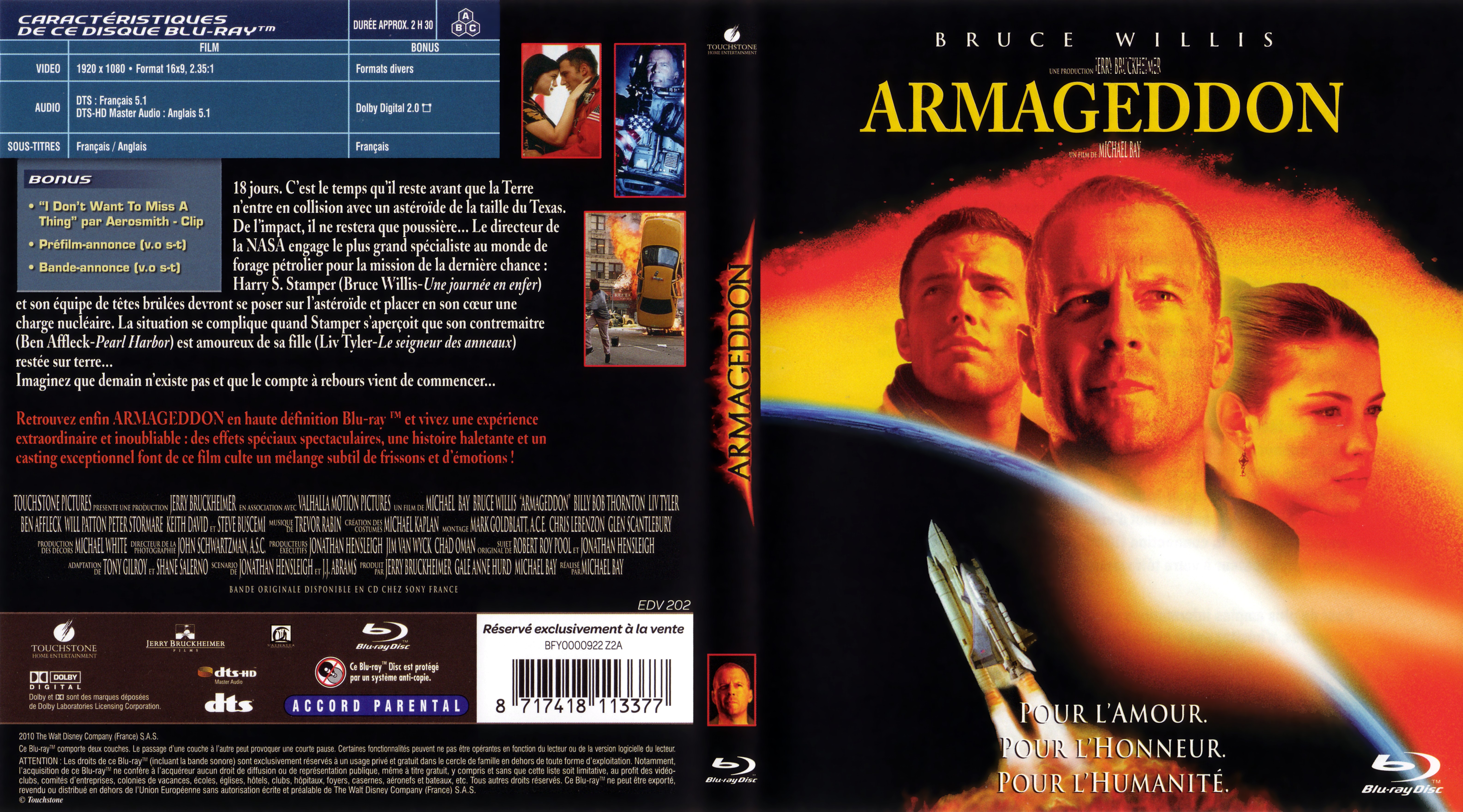 Jaquette DVD Armageddon (BLU-RAY)