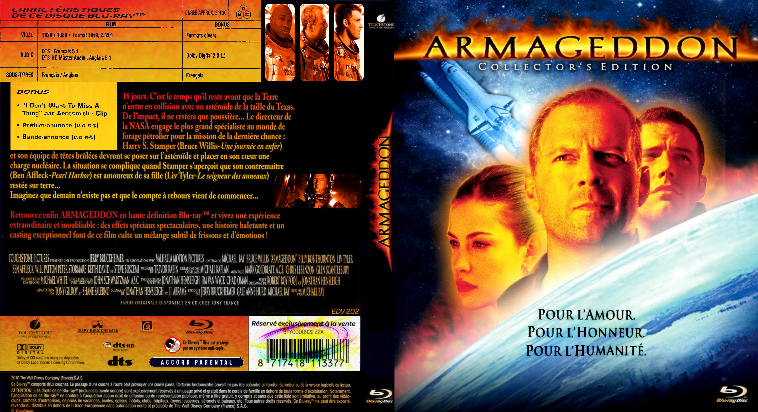 Jaquette DVD Armageddon custom (BLU-RAY)