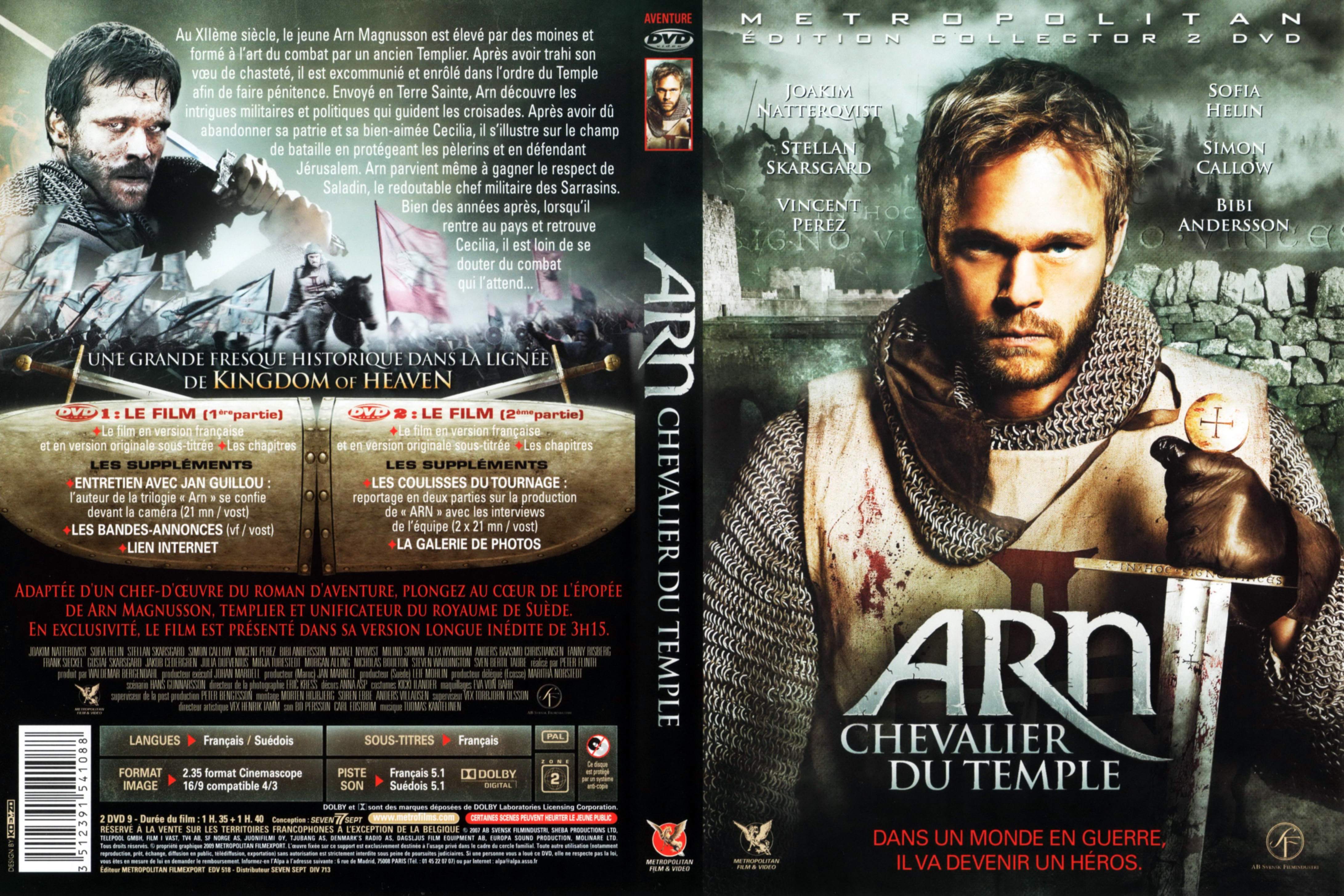 Jaquette DVD Arn chevalier du temple