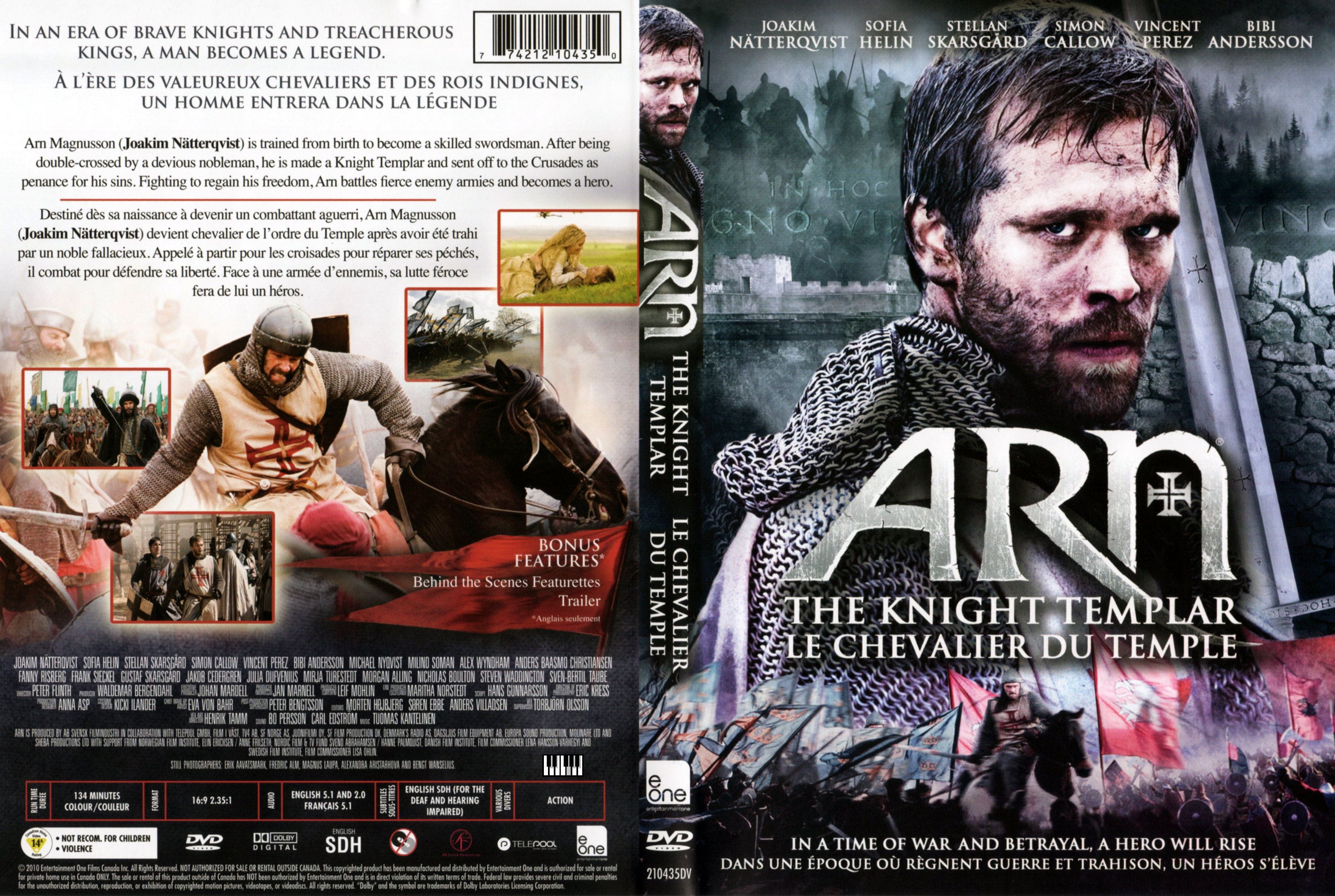 Jaquette DVD Arn the knight templar - Arn le chevalier du temple (Canadienne)
