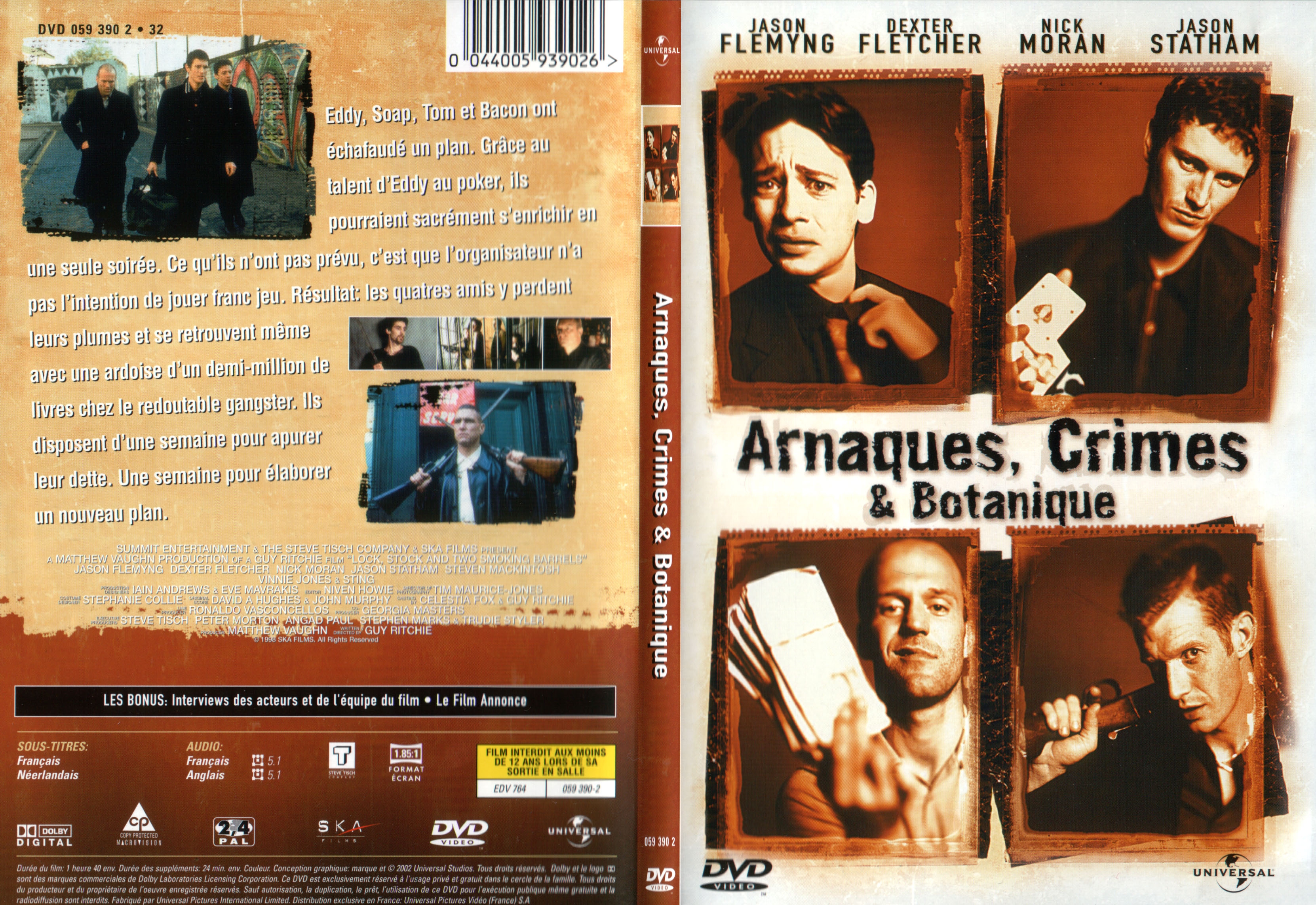 Jaquette DVD Arnaques Crimes et Botanique - SLIM