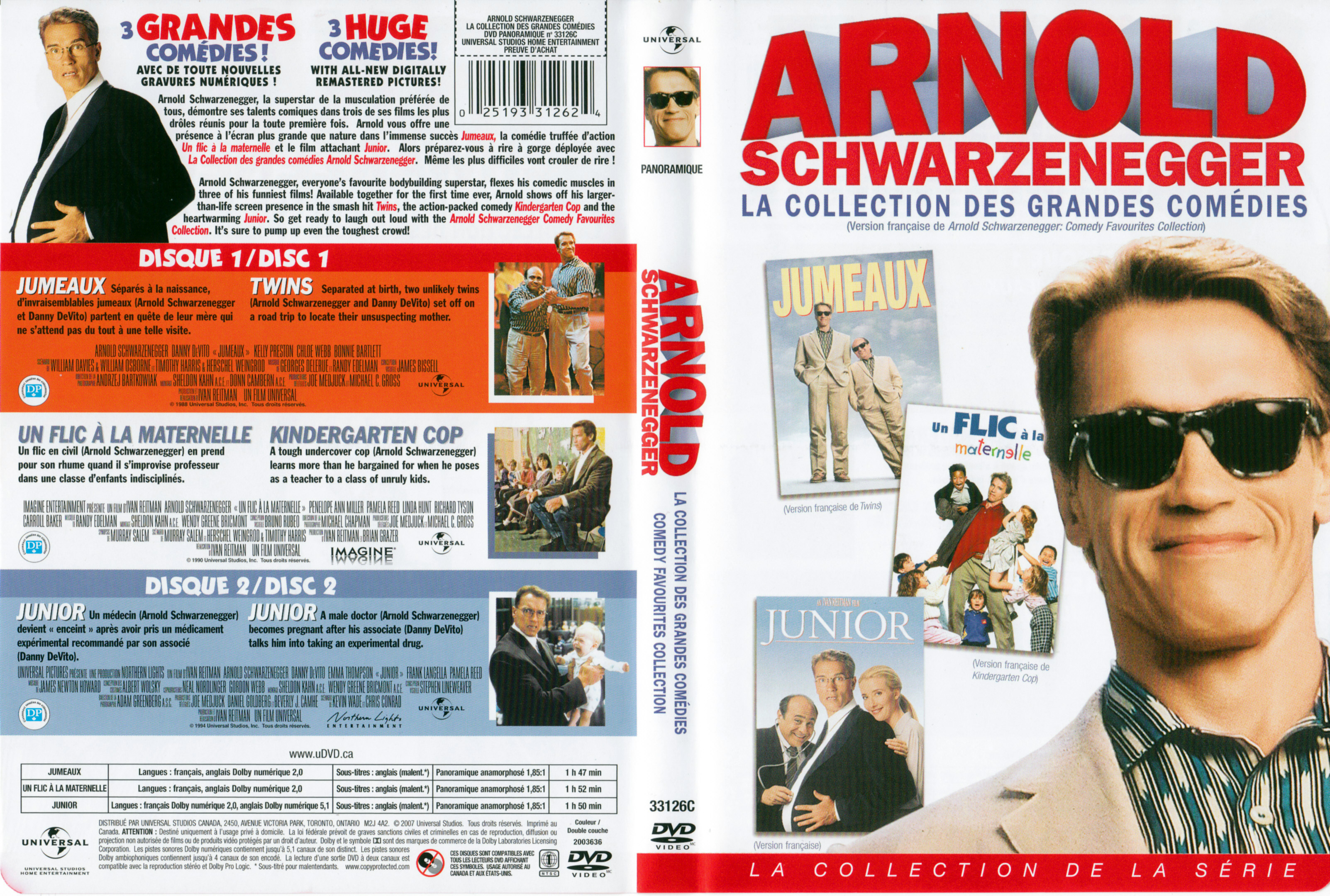 Jaquette DVD Arnold Schwarzenegger Grandes Comdies (Canadienne)