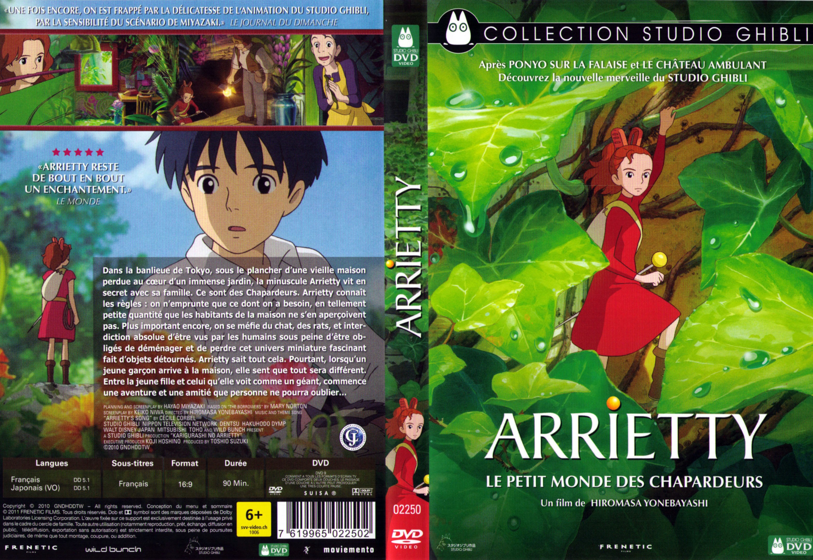 Jaquette DVD Arrietty le petit monde des chapardeurs