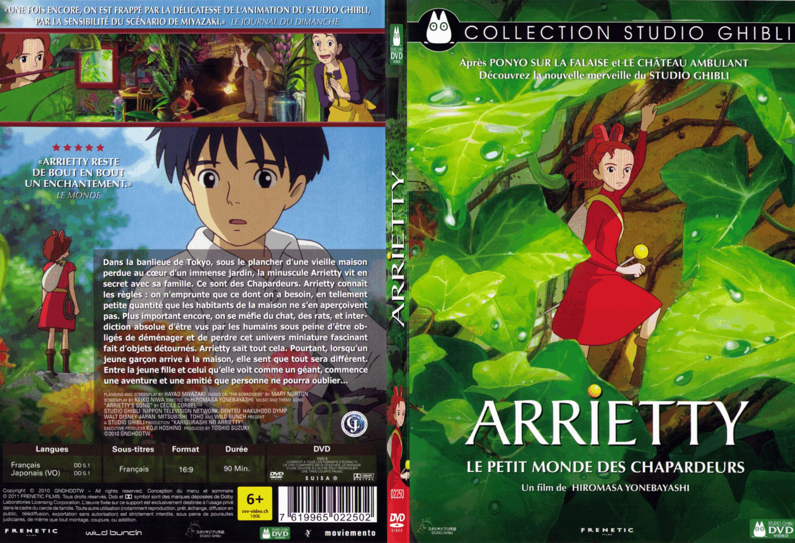 Jaquette DVD Arrietty le petit monde des chapardeurs - SLIM
