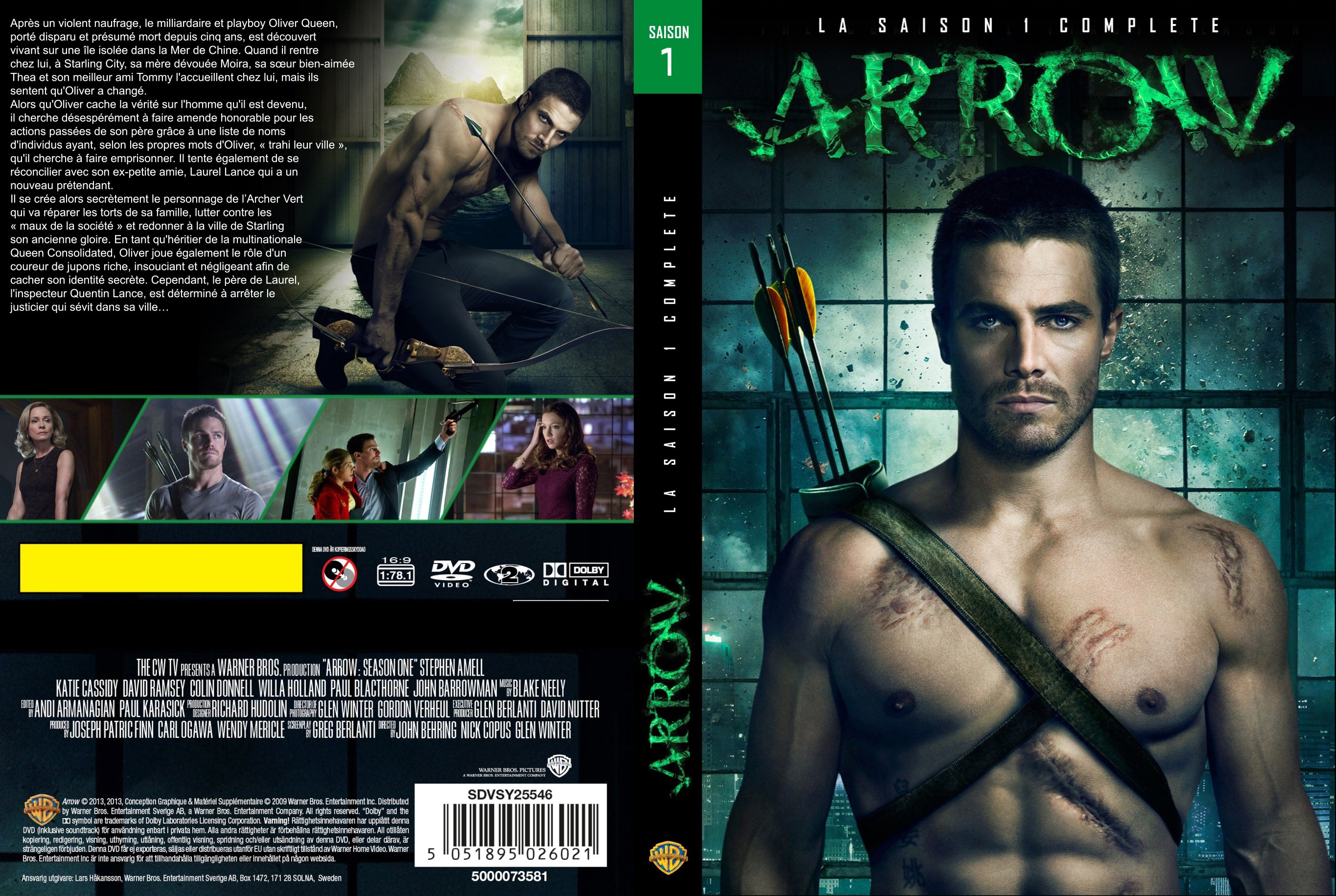 Jaquette DVD Arrow Saison 1 custom