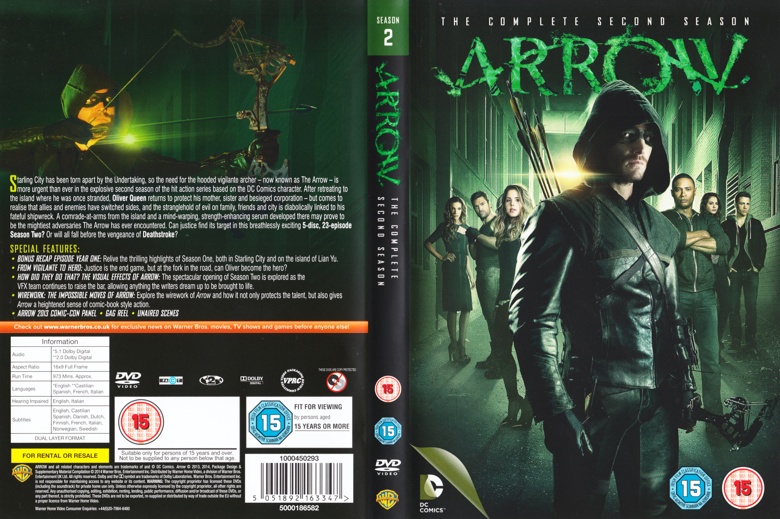 Jaquette DVD Arrow Saison 2 Zone 1