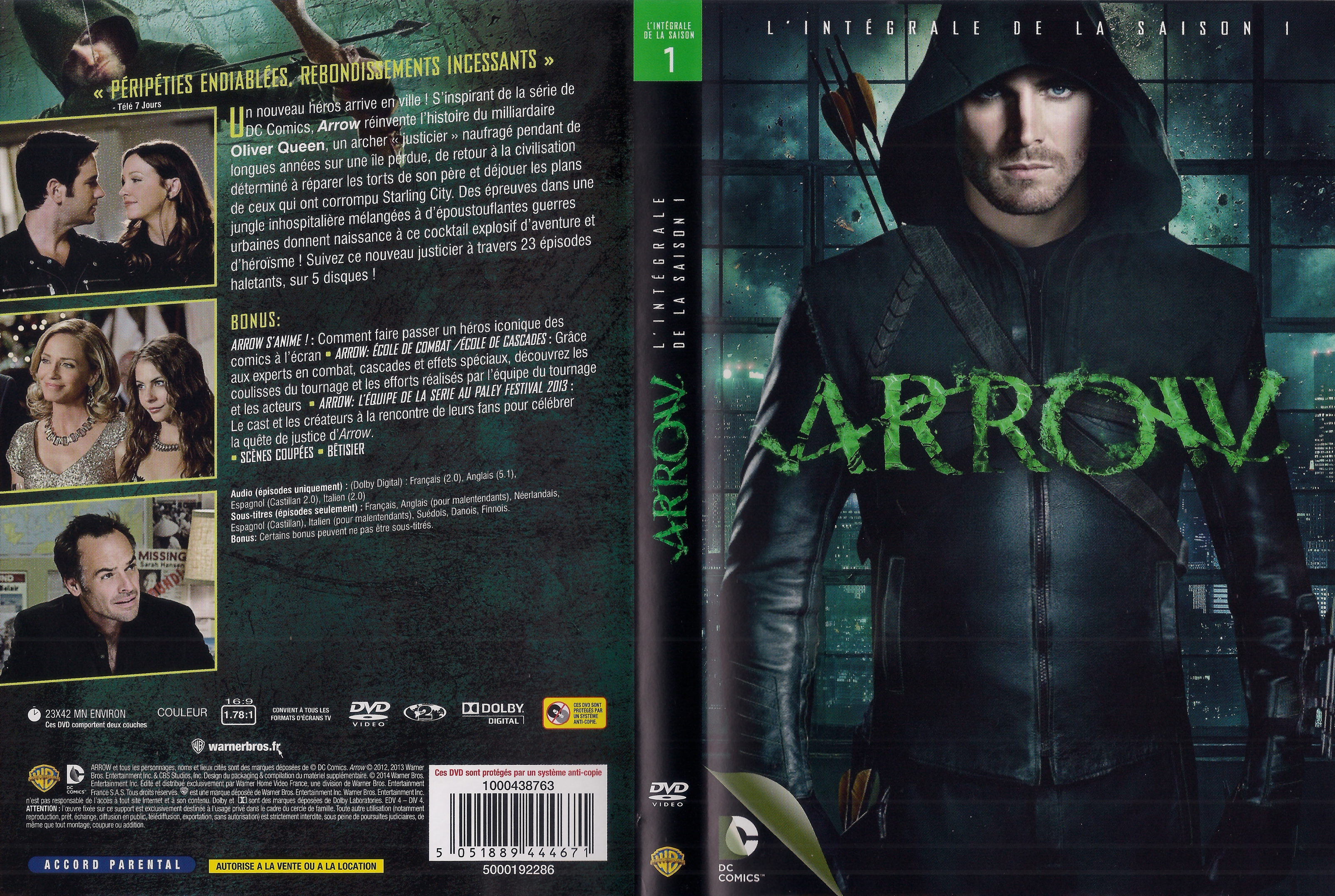 Jaquette DVD Arrow saison 1