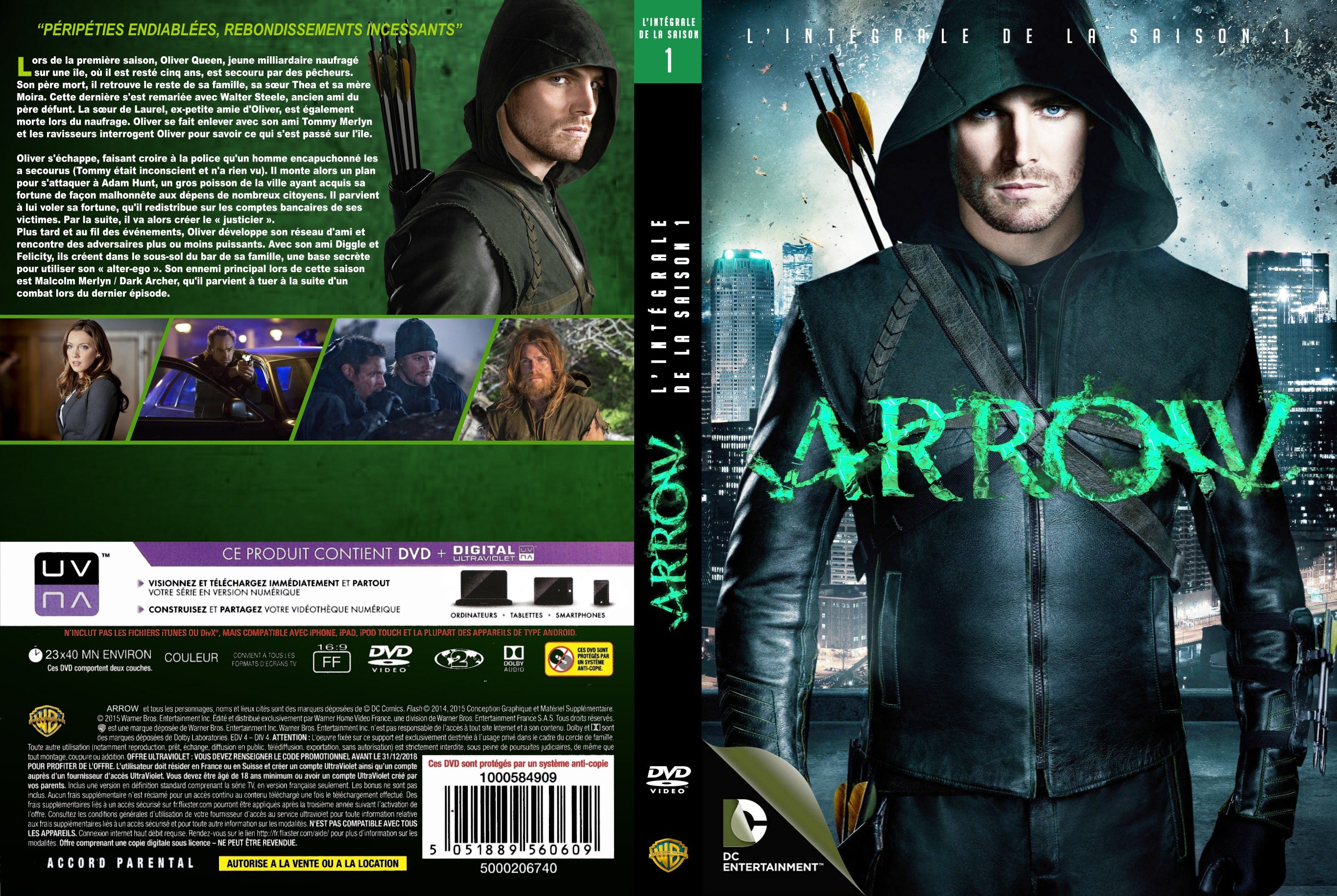 Jaquette DVD Arrow saison 1 v2
