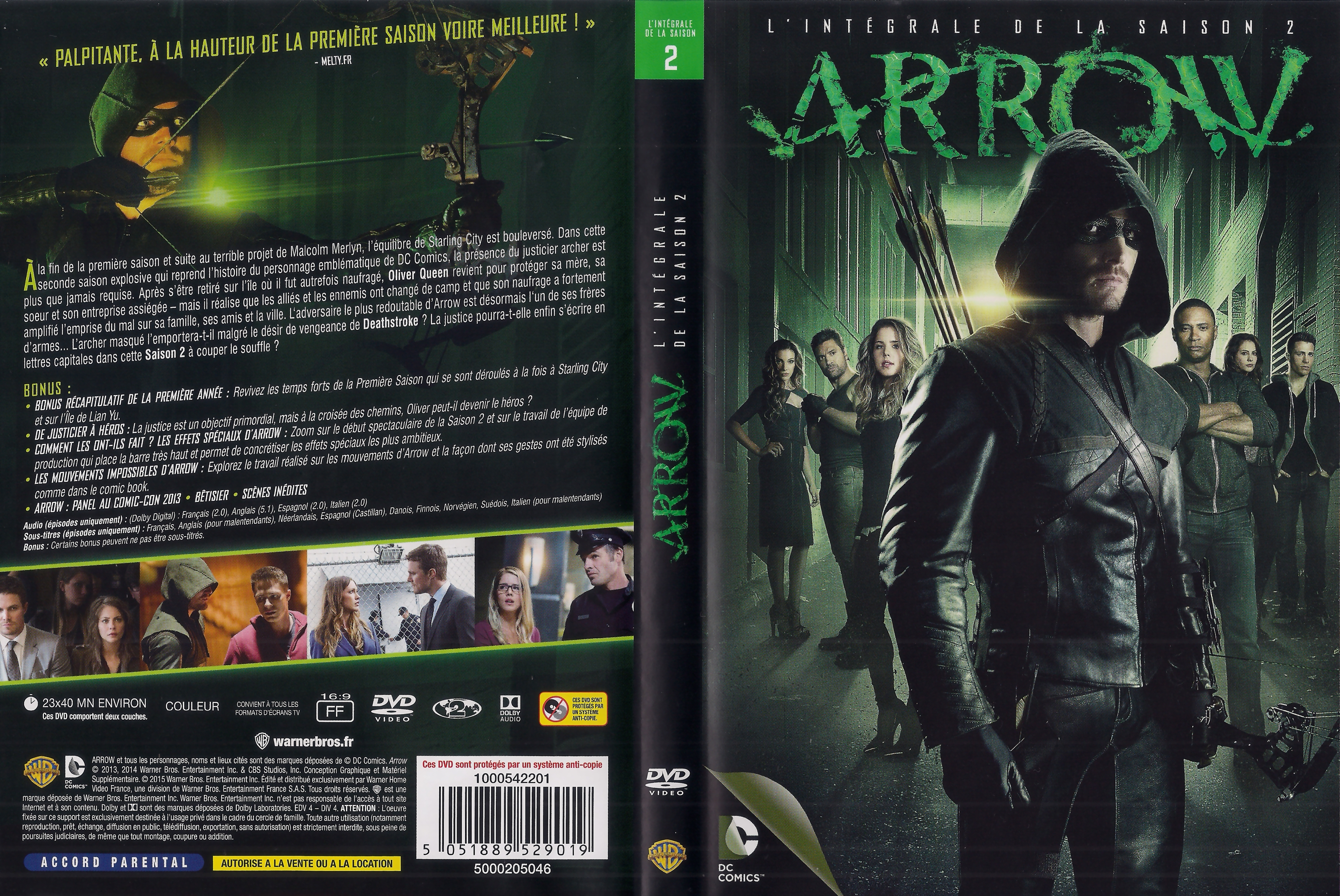 Jaquette DVD Arrow saison 2