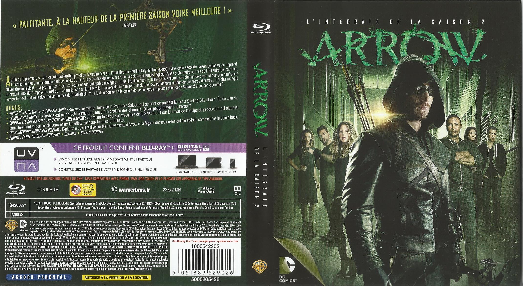 Jaquette DVD Arrow saison 2 (BLU-RAY)