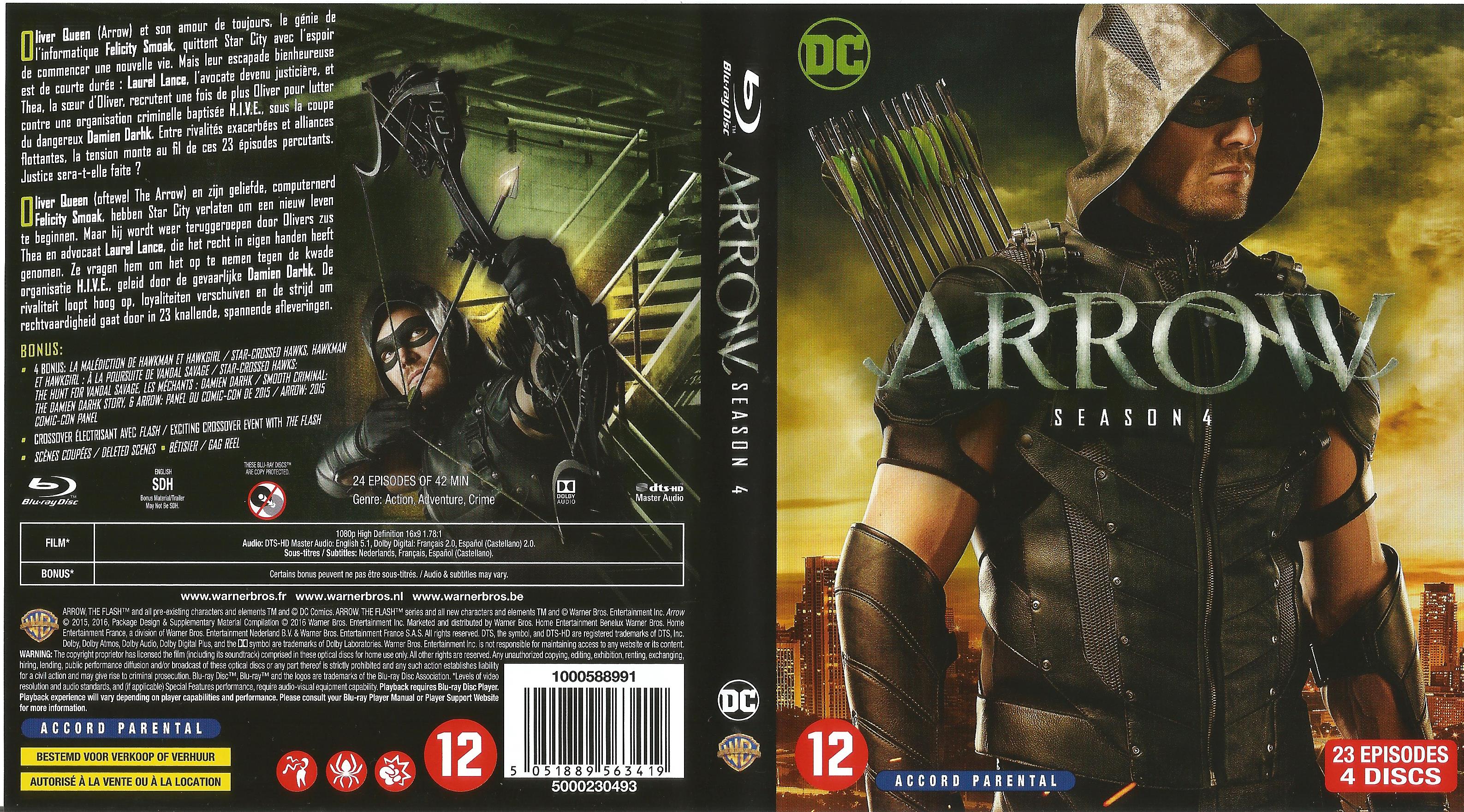 Jaquette DVD Arrow saison 4 (BLU-RAY)
