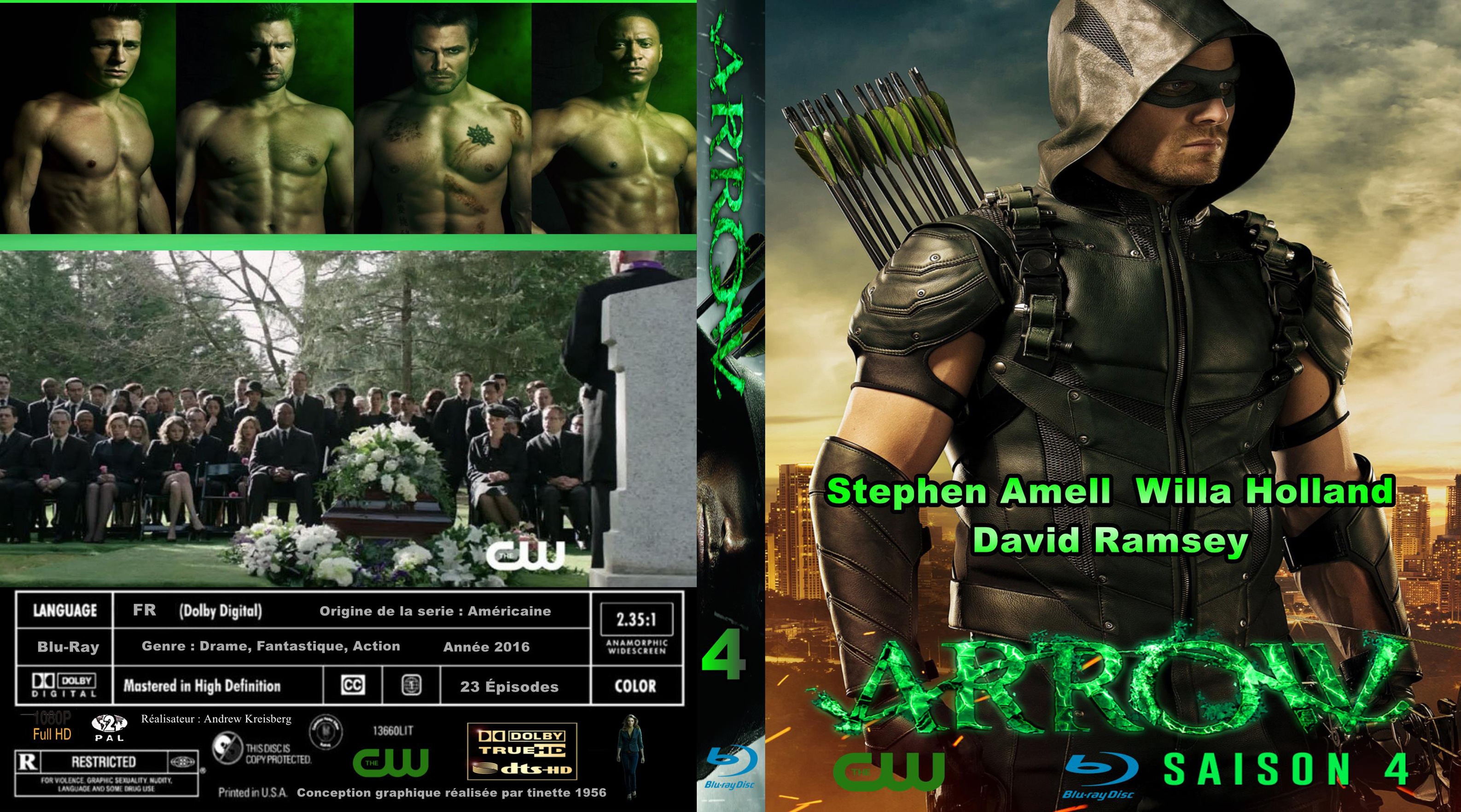 Jaquette DVD Arrow saison 4 custom (BLU-RAY)