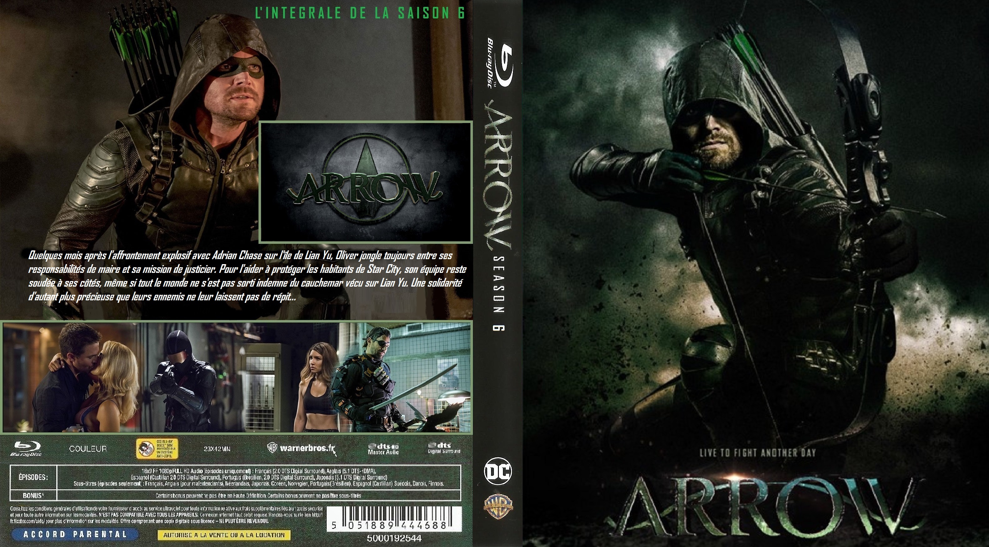 Jaquette DVD Arrow saison 6 custom (BLU-RAY)