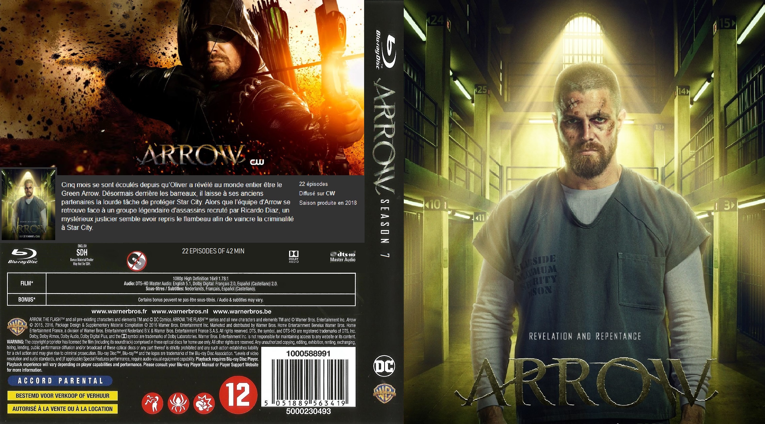 Jaquette DVD Arrow saison 7 custom (BLU-RAY)
