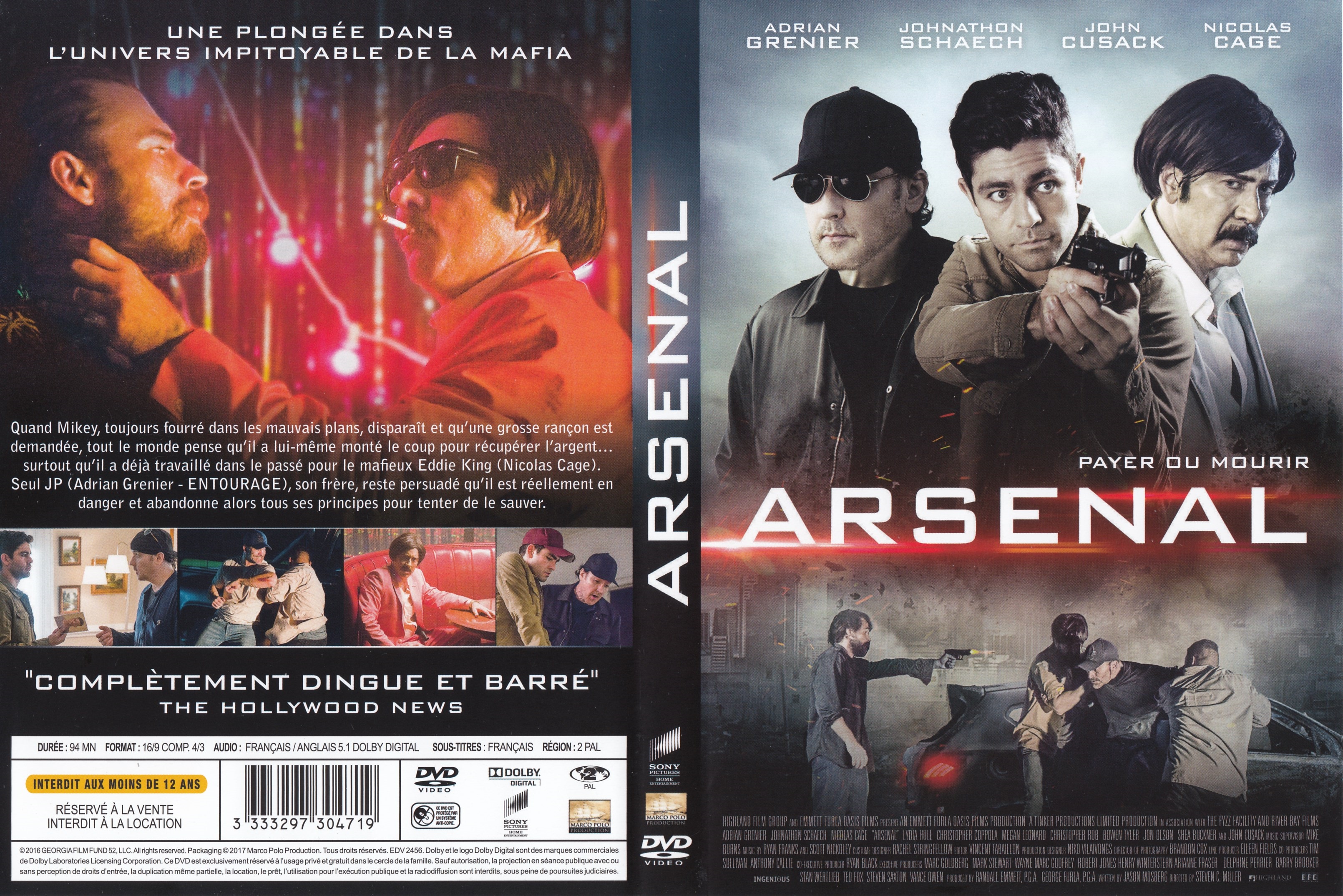 Jaquette DVD Arsenal (2017)