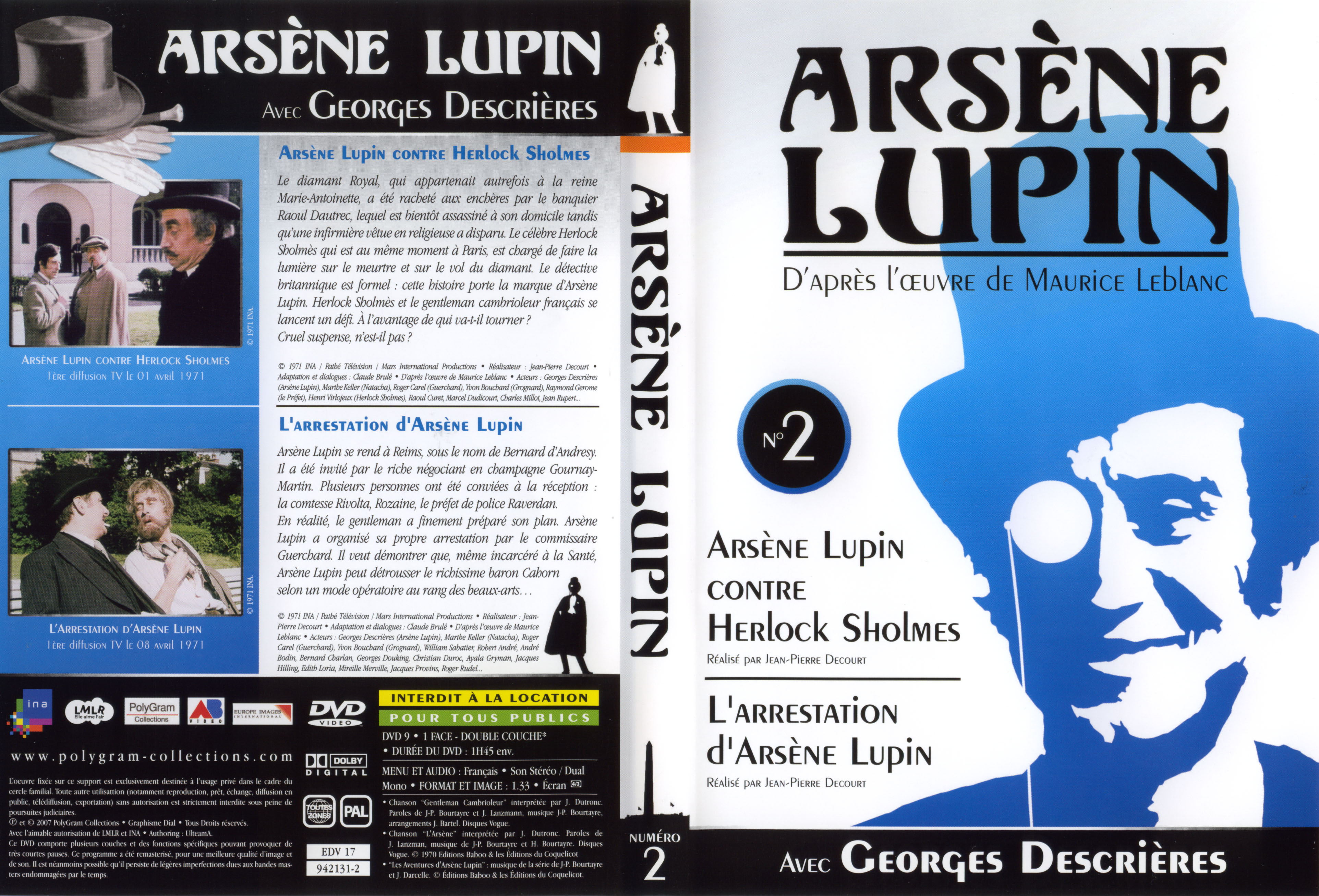 Jaquette DVD Arsene Lupin DVD 02