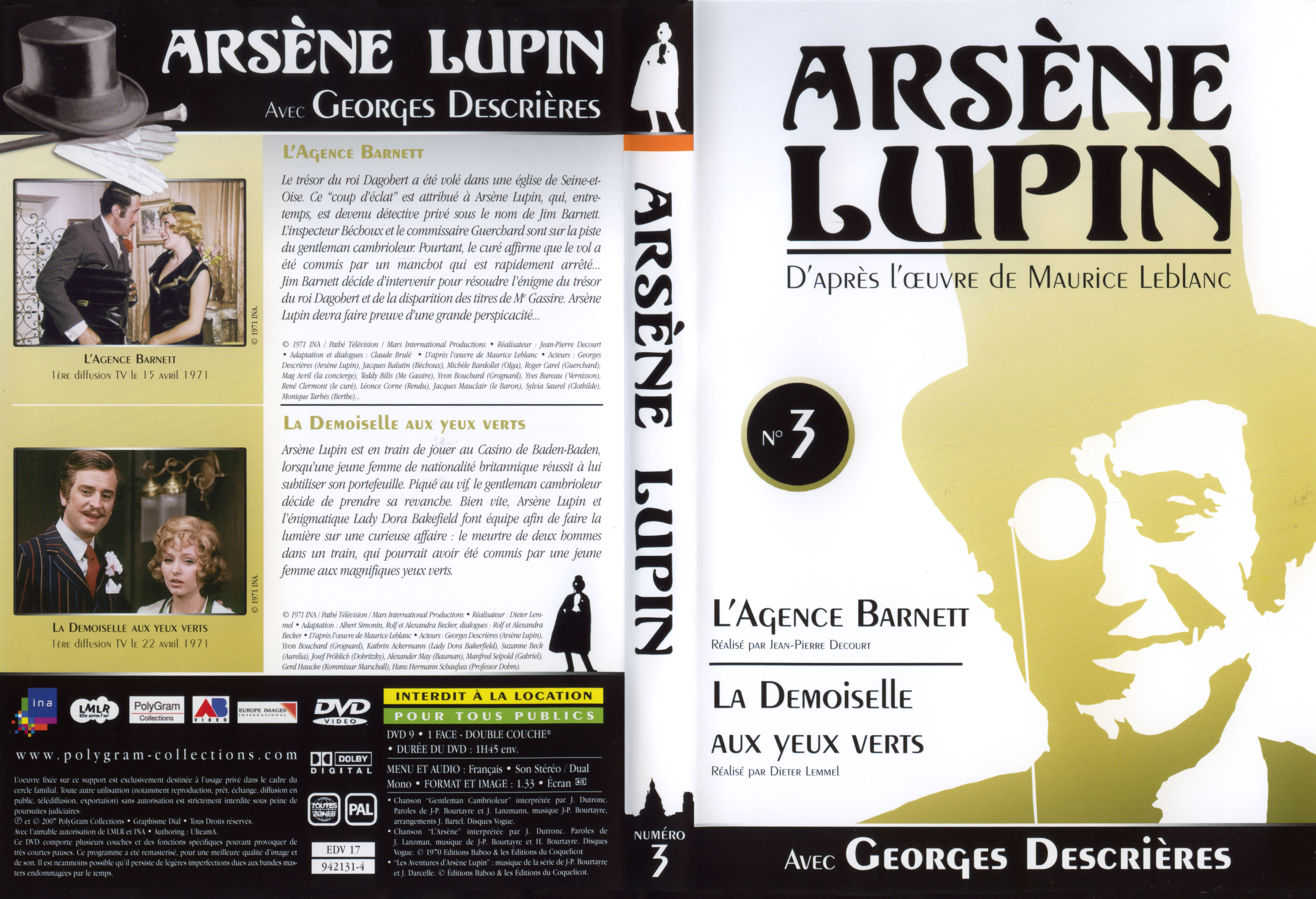 Jaquette DVD Arsene Lupin DVD 03