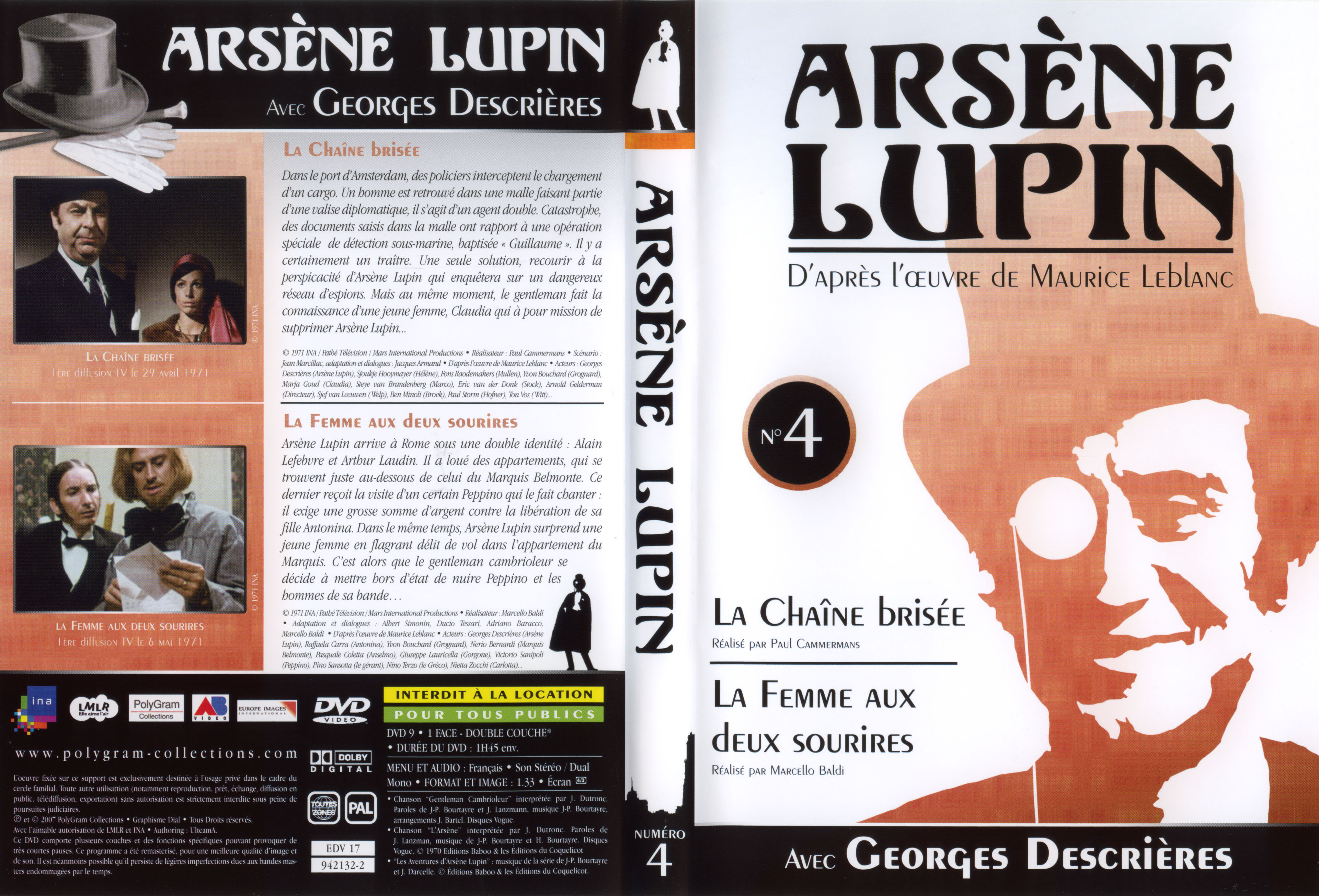 Jaquette DVD Arsene Lupin DVD 04