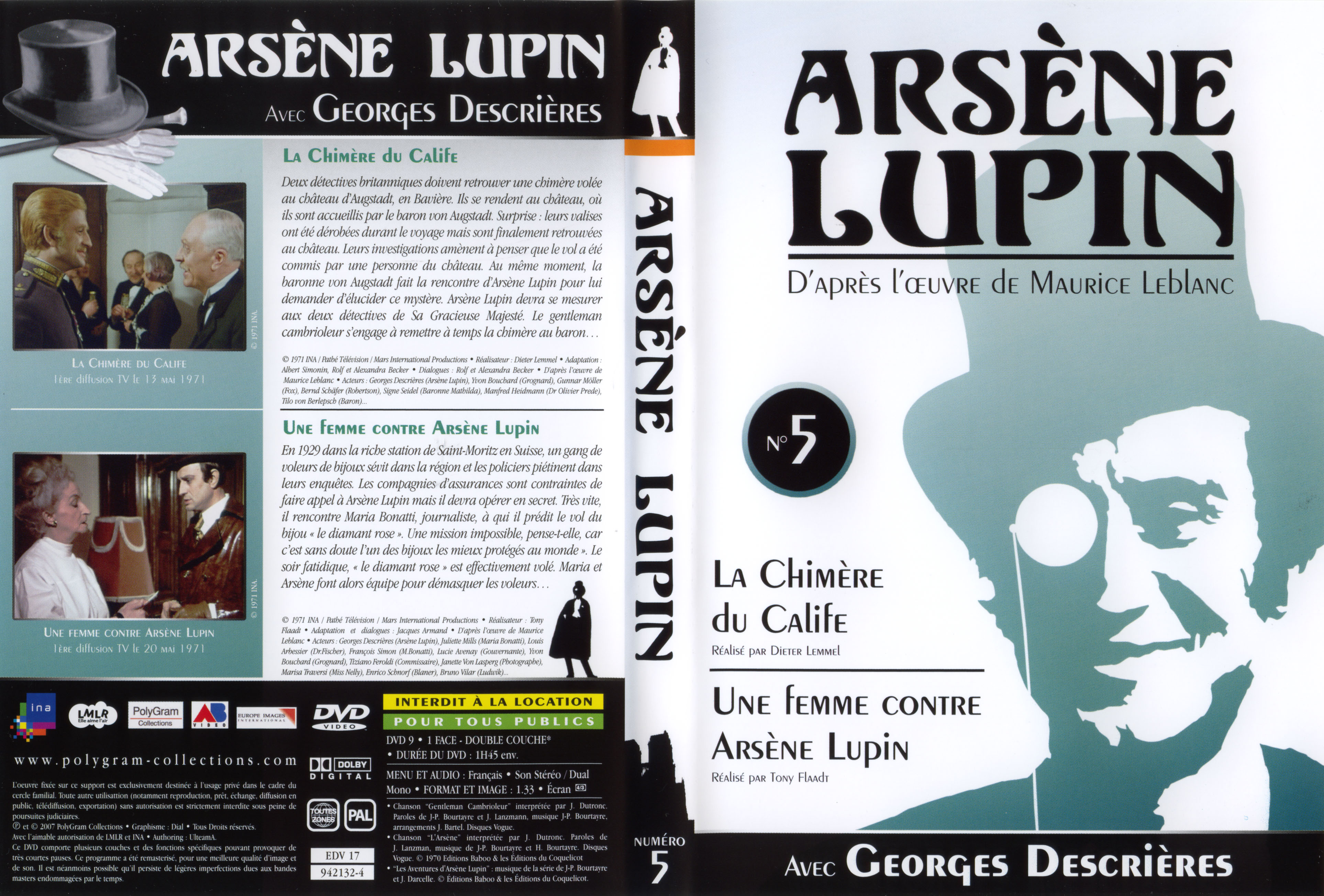 Jaquette DVD Arsene Lupin DVD 05