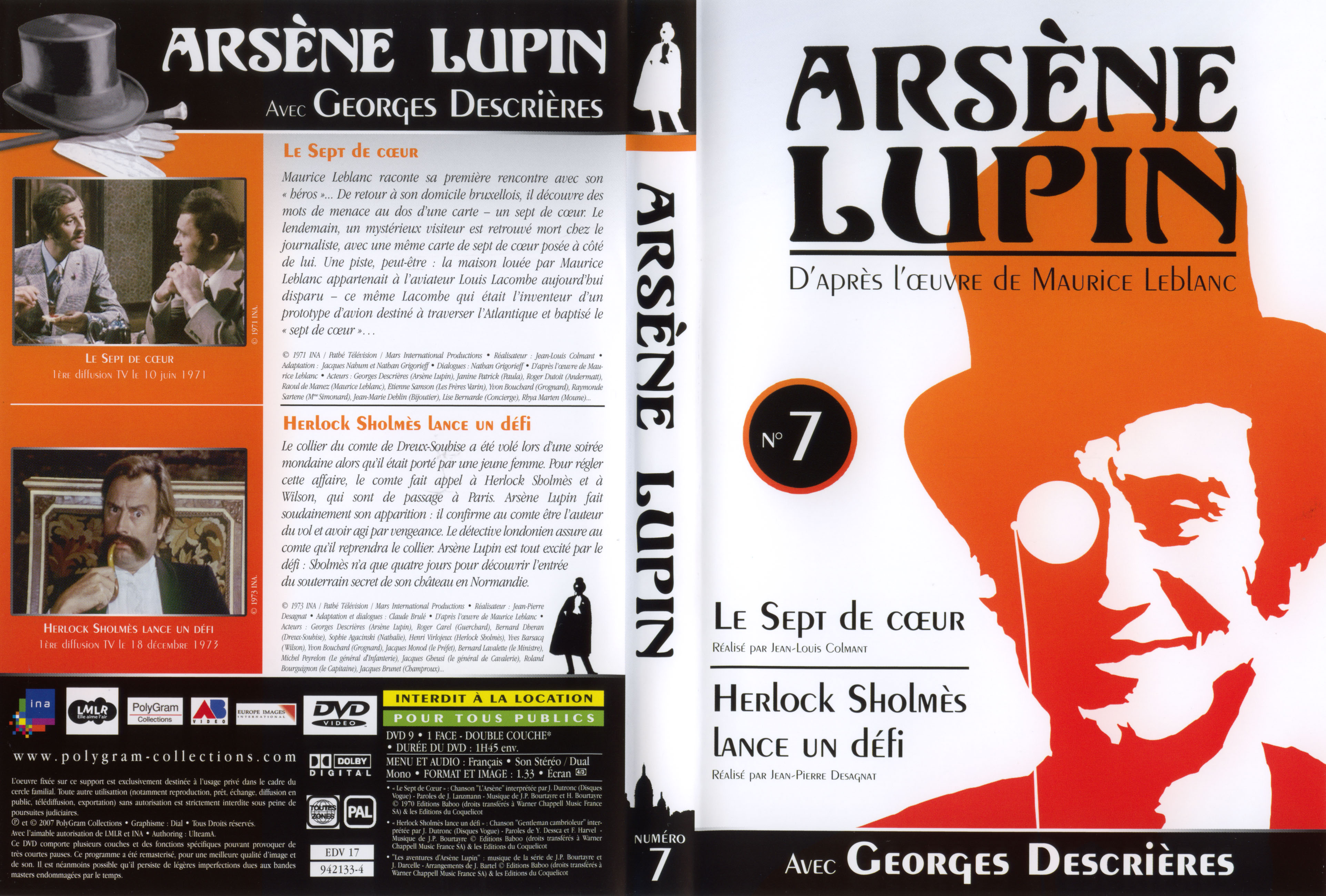 Jaquette DVD Arsene Lupin DVD 07