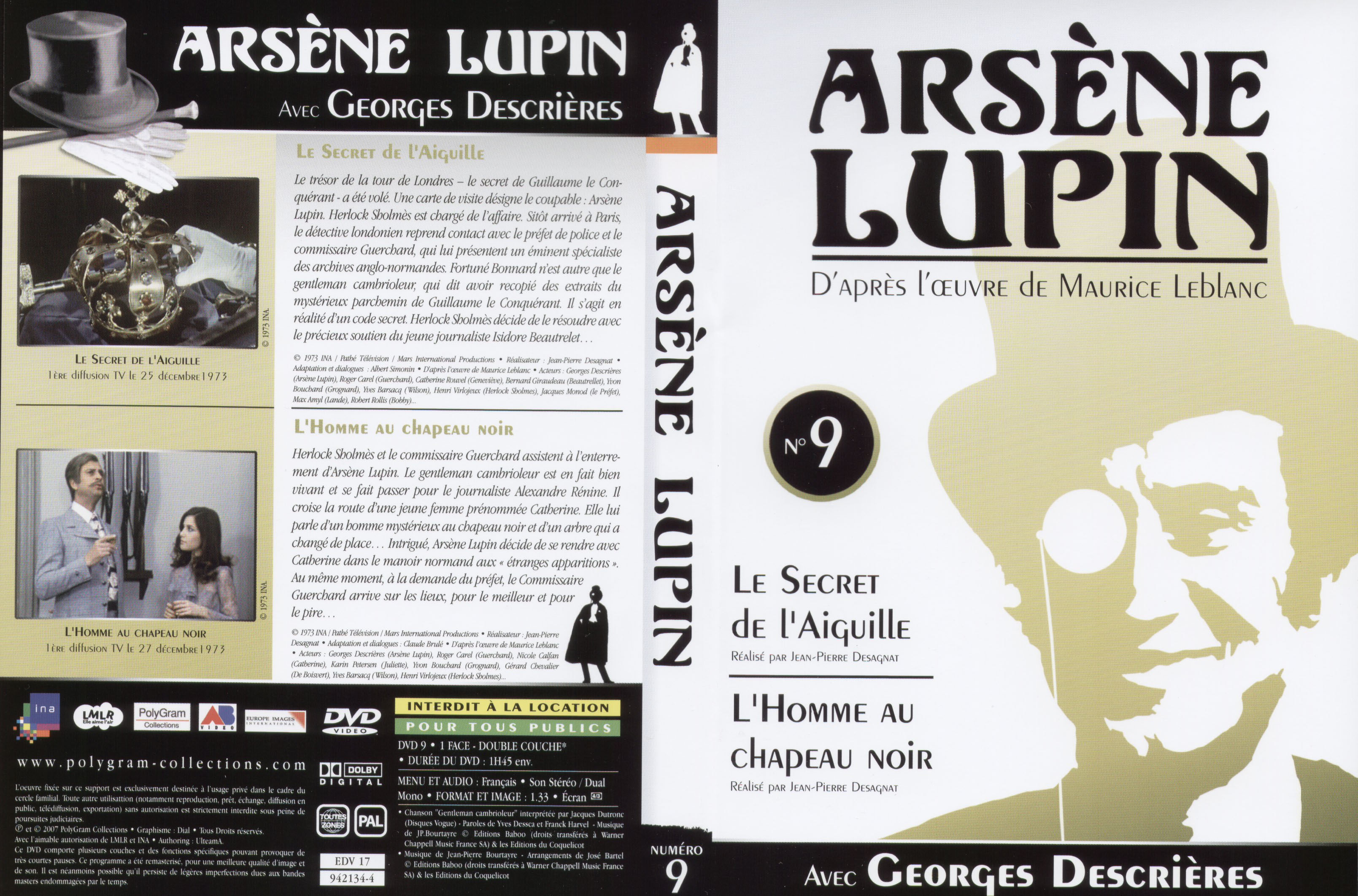 Jaquette Dvd De Arsene Lupin Dvd 09 Cinéma Passion