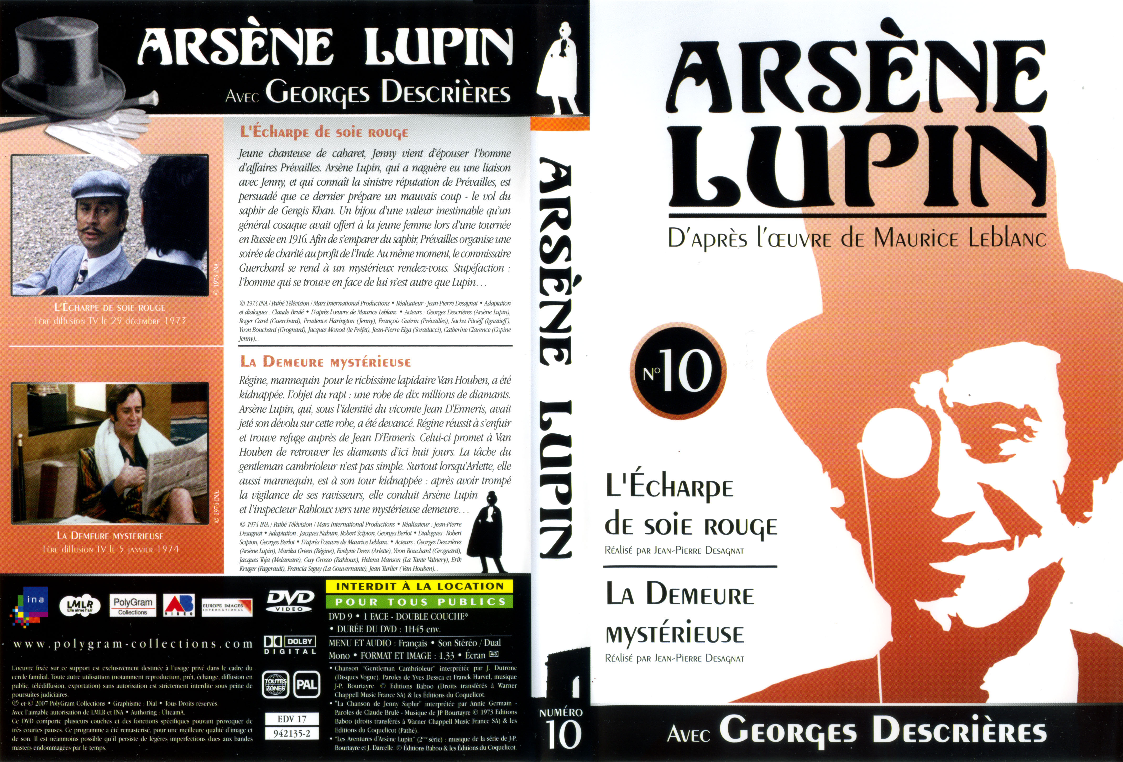 Jaquette DVD Arsene Lupin DVD 10