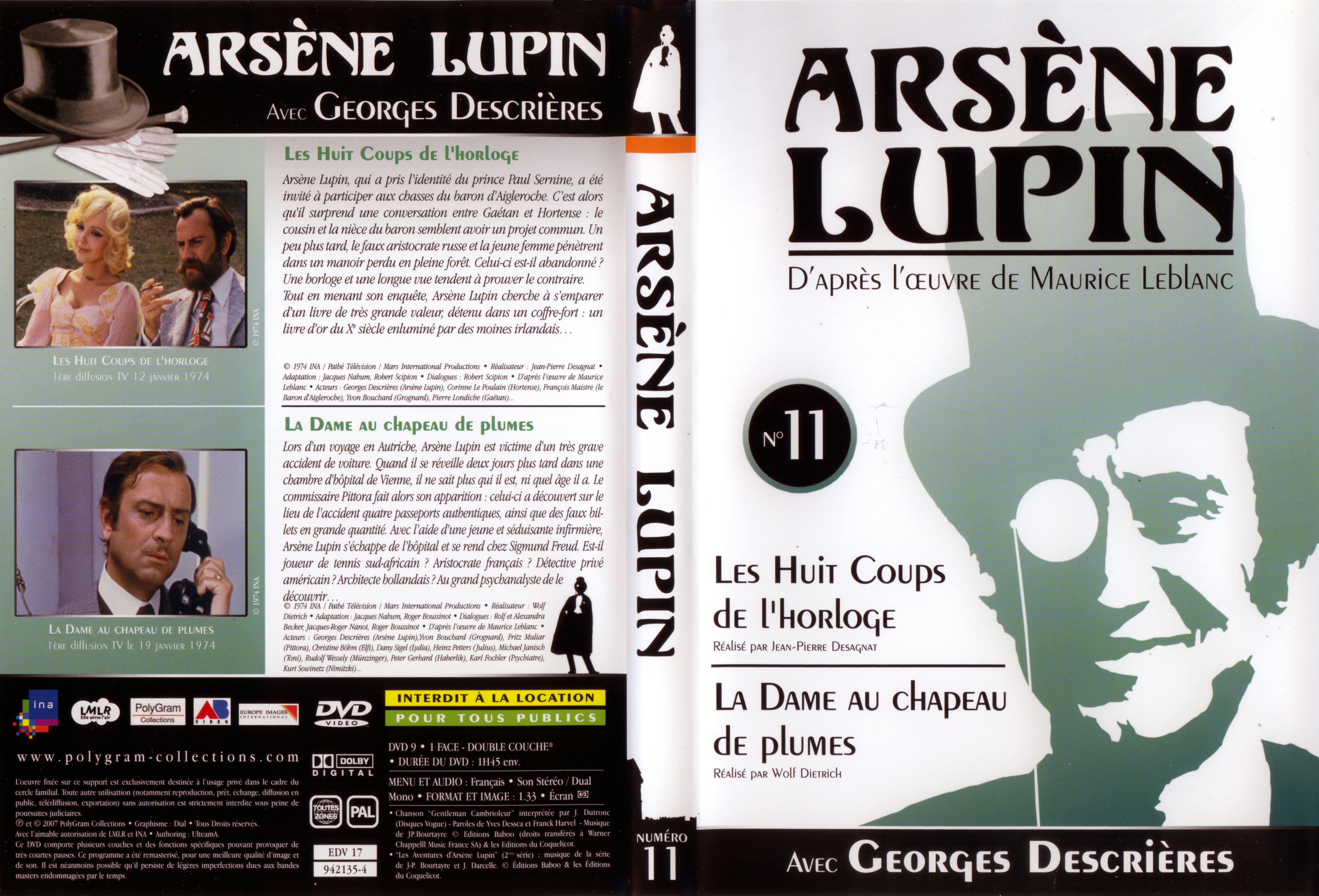 Jaquette DVD Arsene Lupin DVD 11