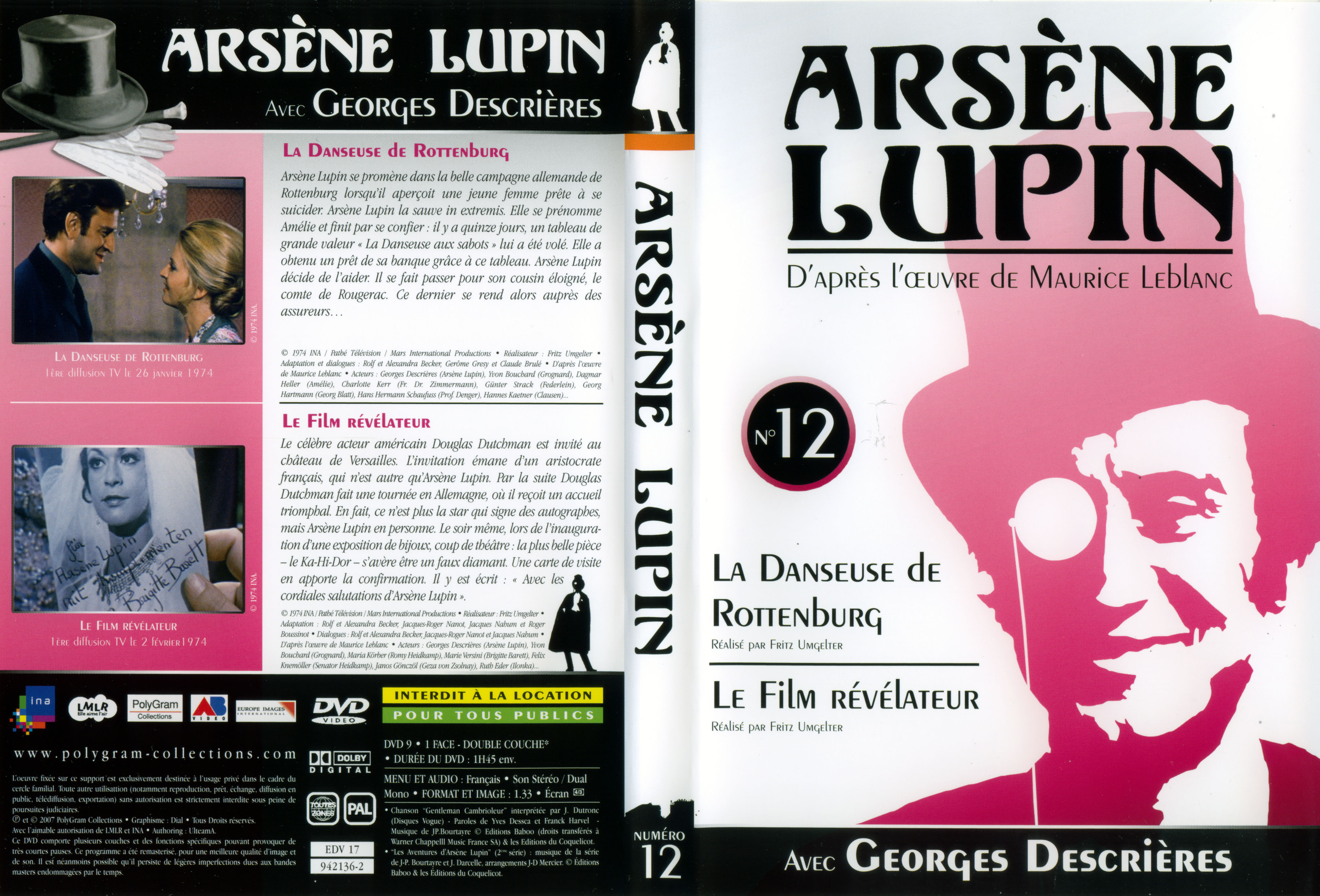 Jaquette DVD Arsene Lupin DVD 12