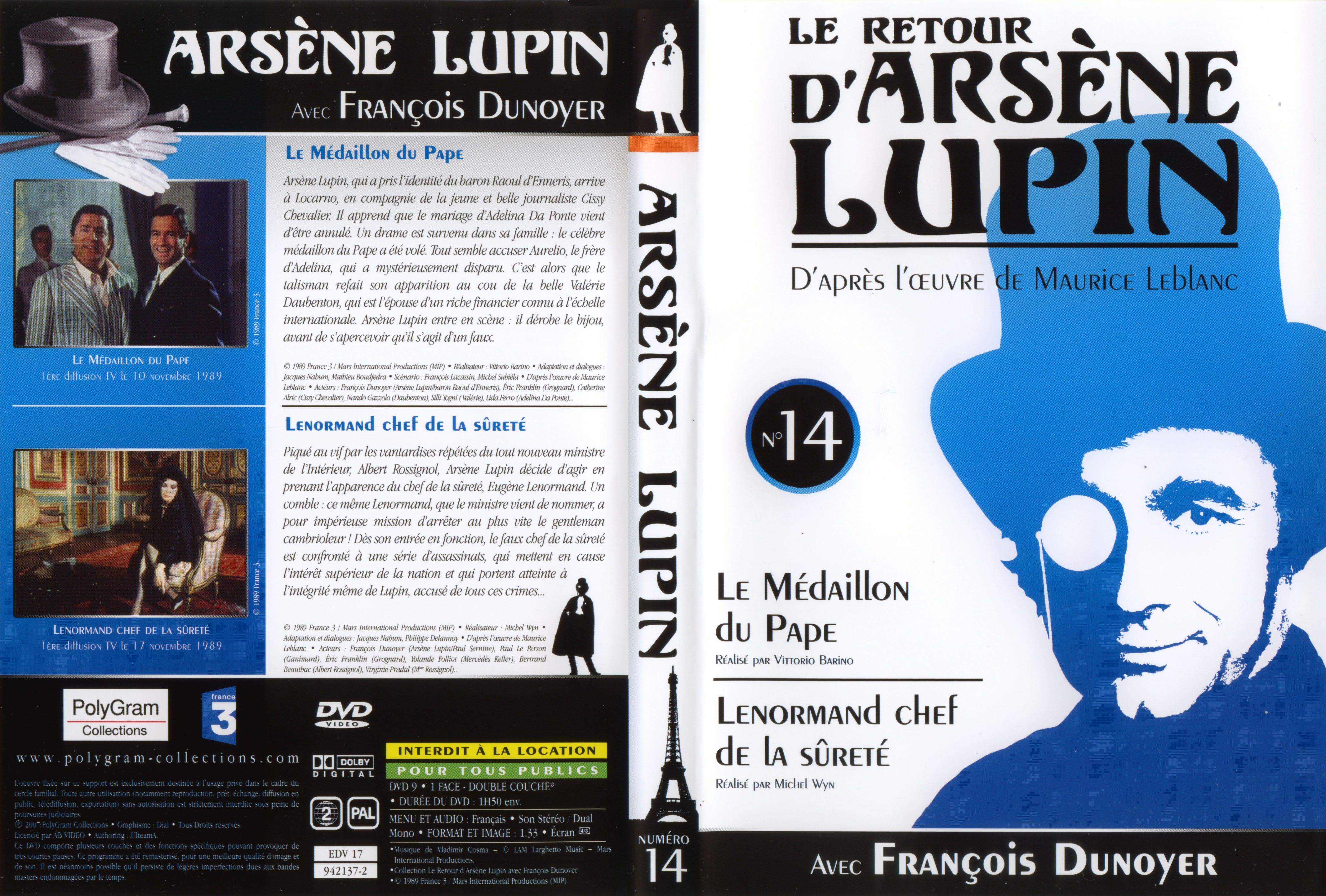 Jaquette DVD Arsene Lupin DVD 14