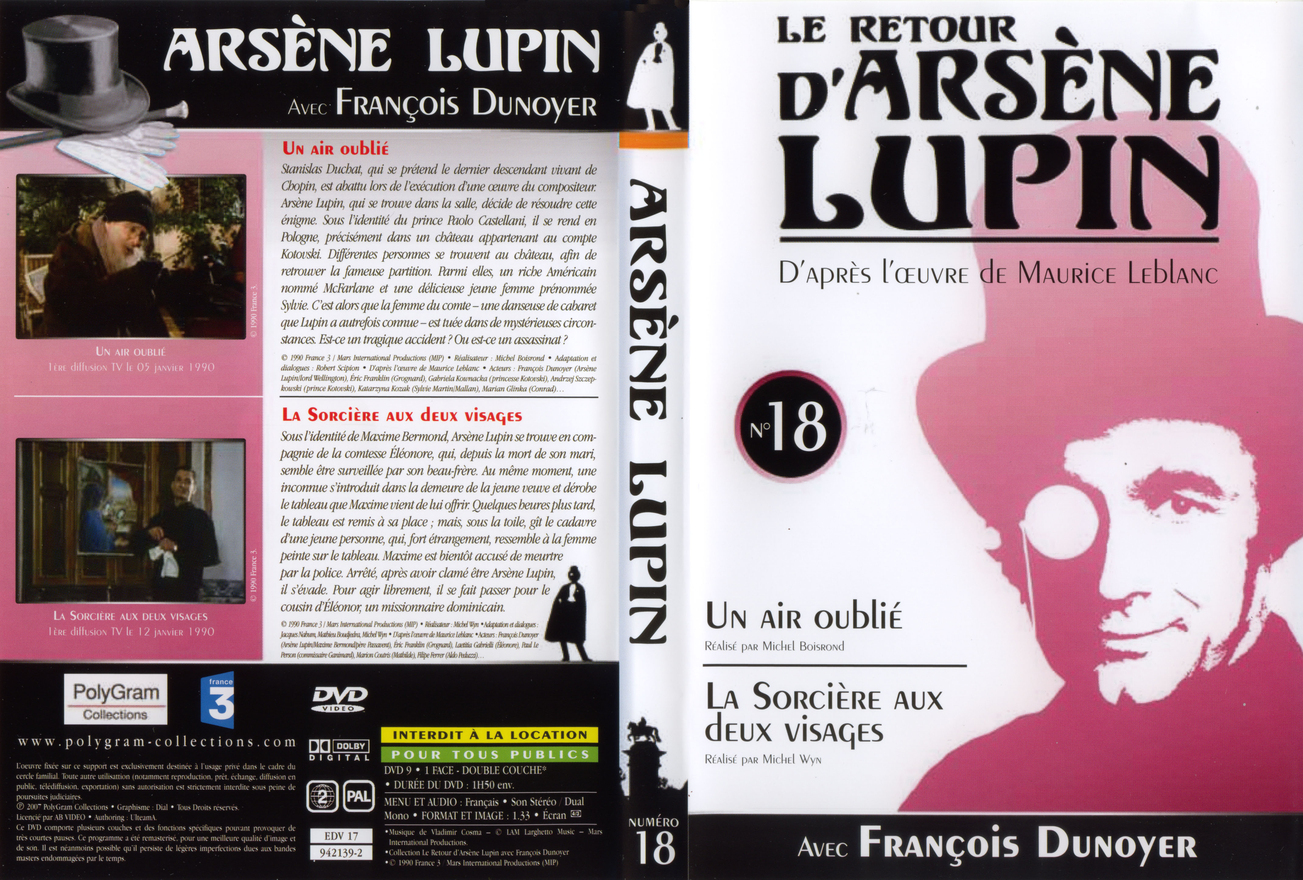 Jaquette DVD Arsene Lupin DVD 18