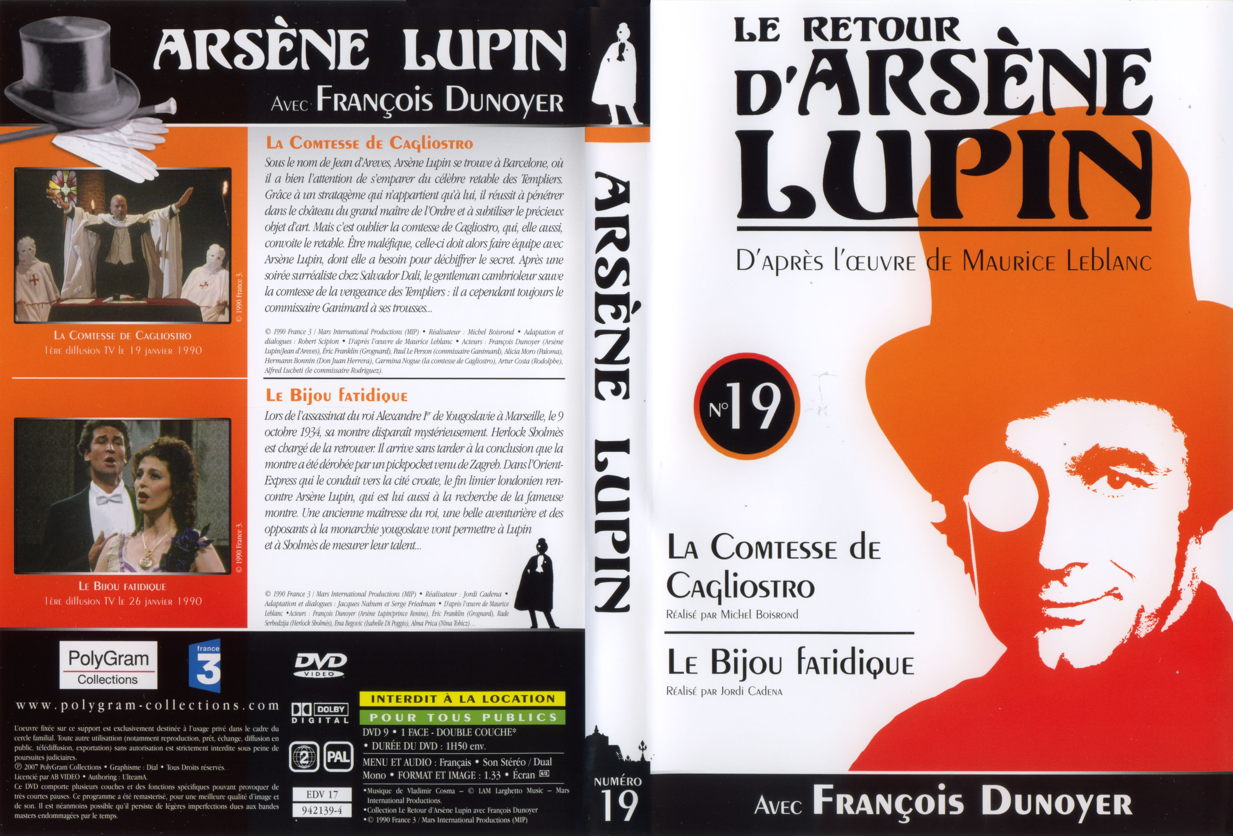 Jaquette DVD Arsene Lupin DVD 19