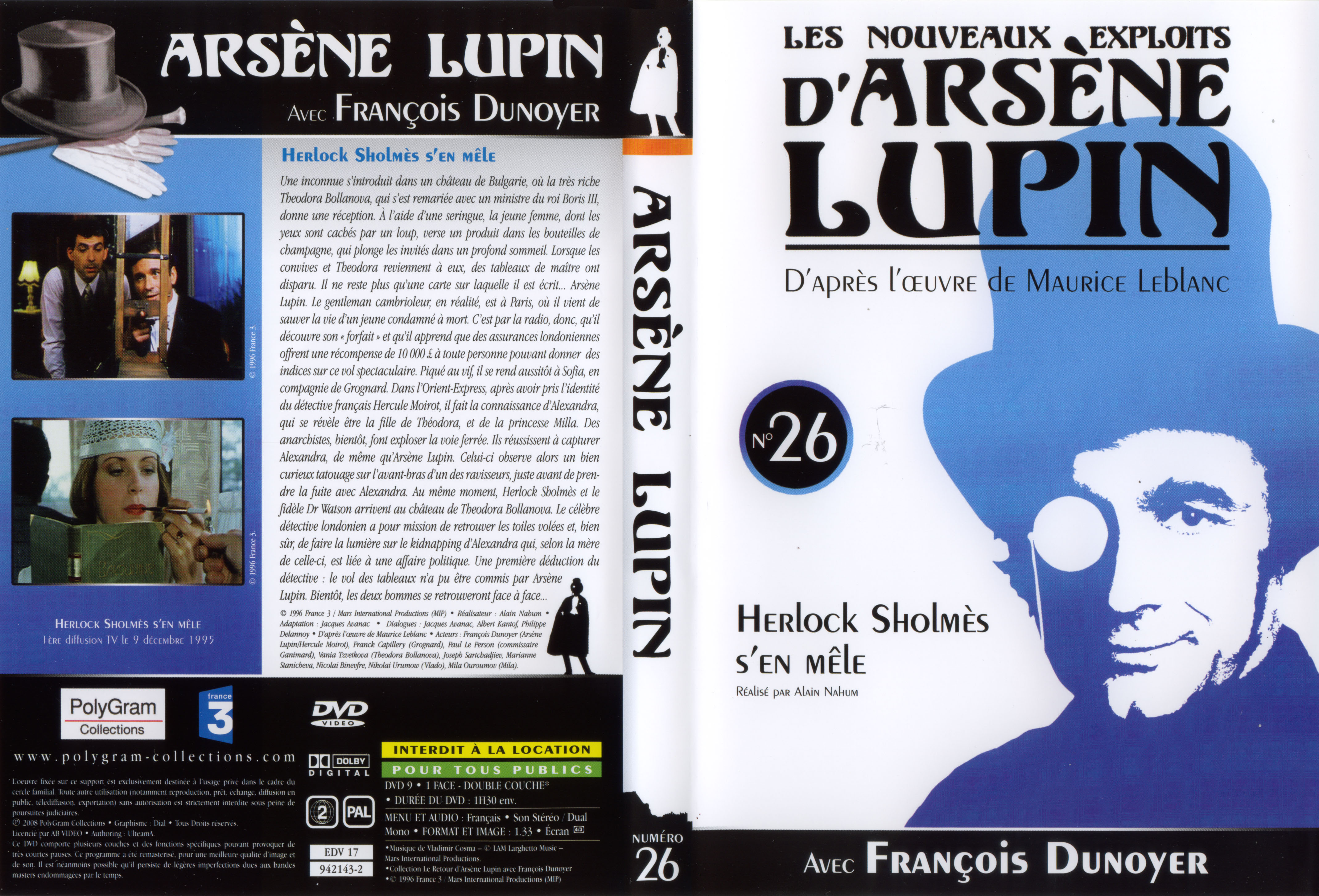 Jaquette DVD Arsene Lupin DVD 26