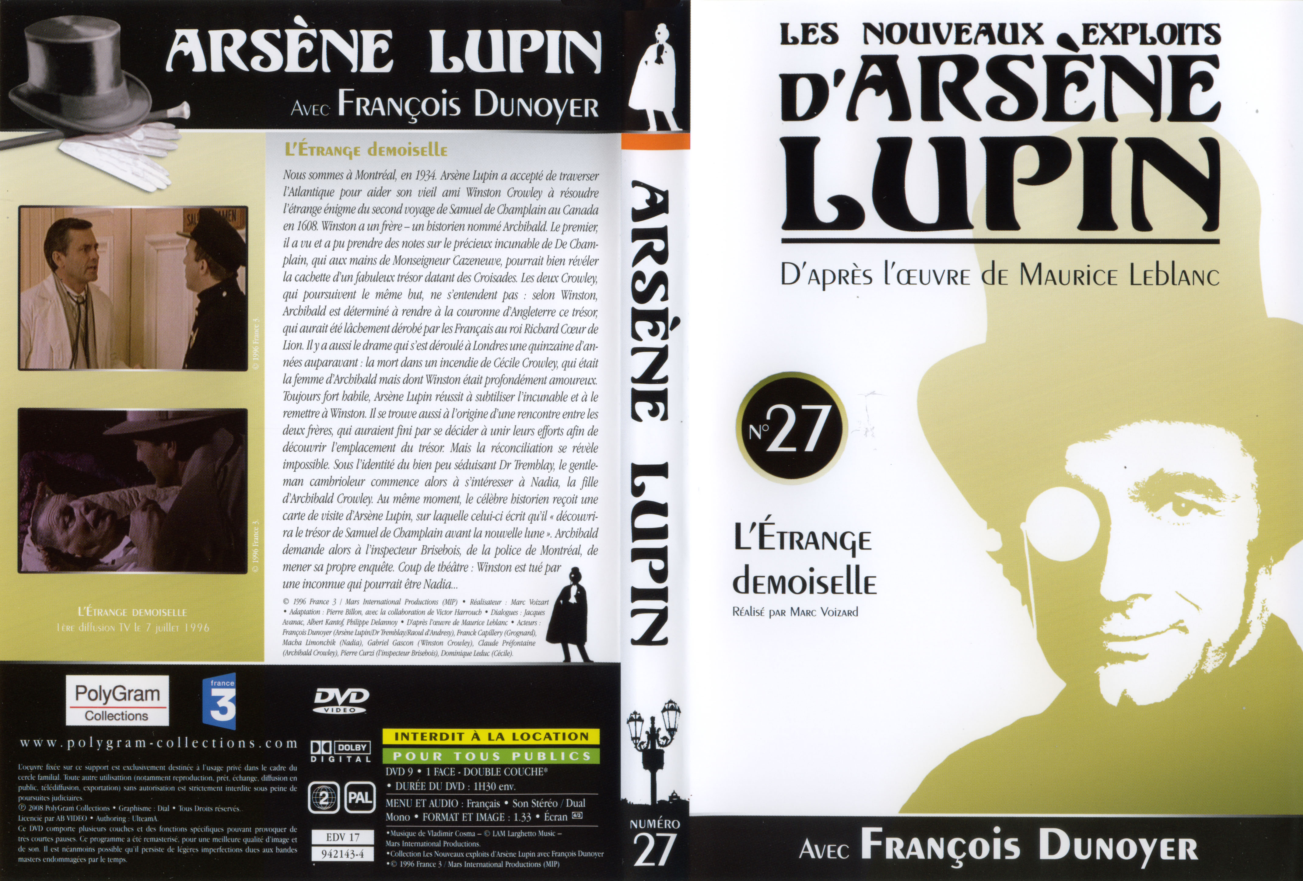 Jaquette DVD Arsene Lupin DVD 27