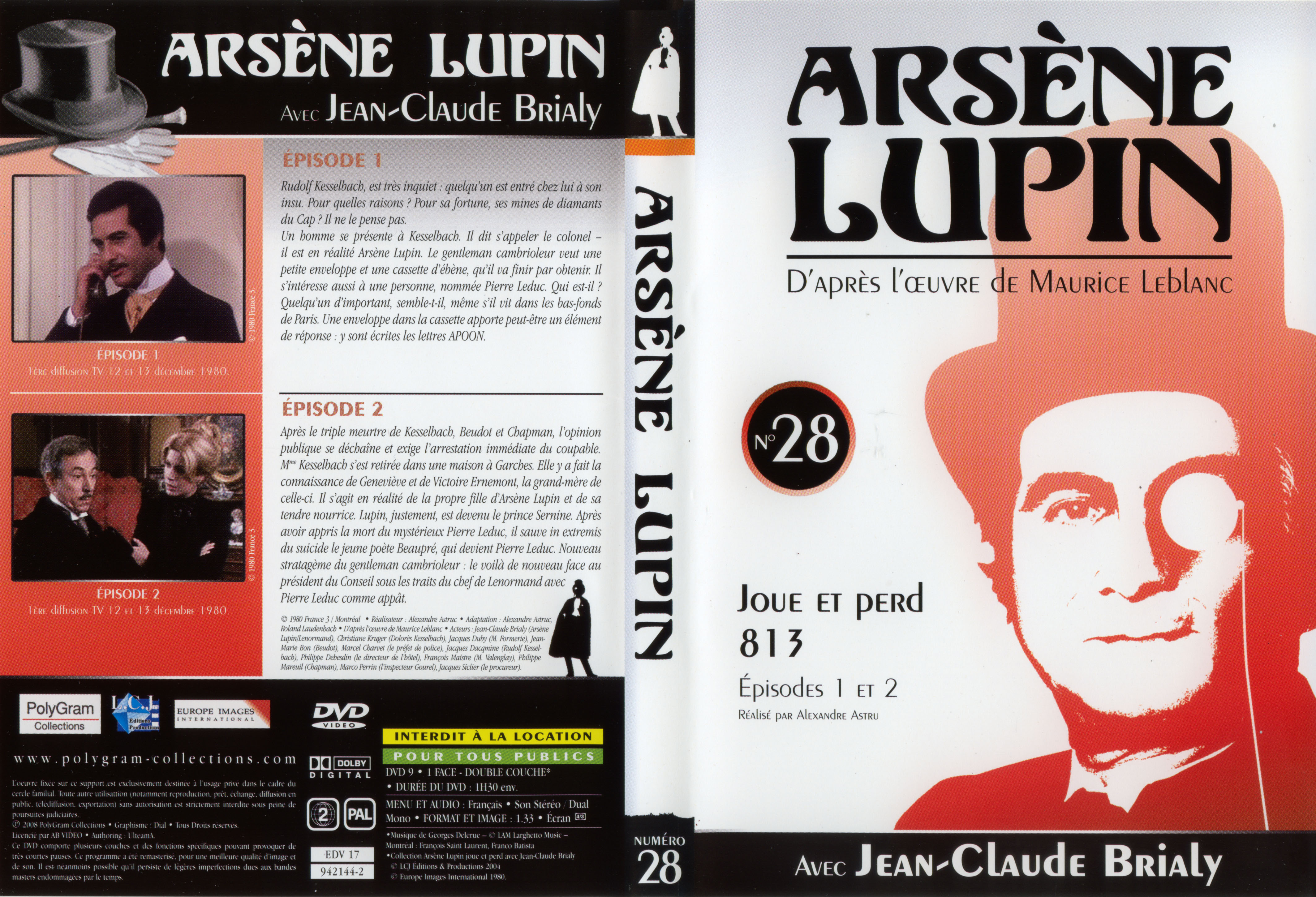 Jaquette DVD Arsene Lupin DVD 28