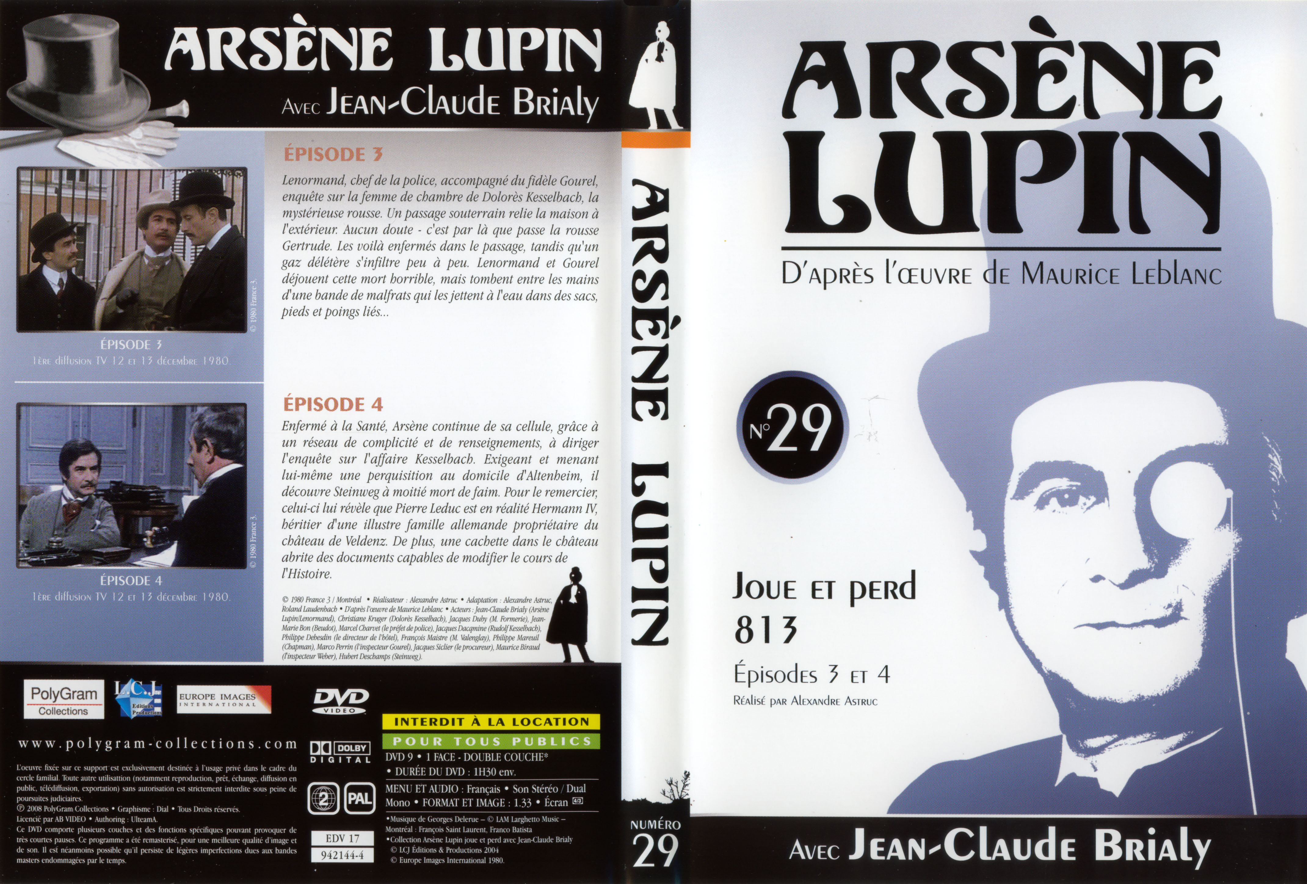 Jaquette DVD Arsene Lupin DVD 29