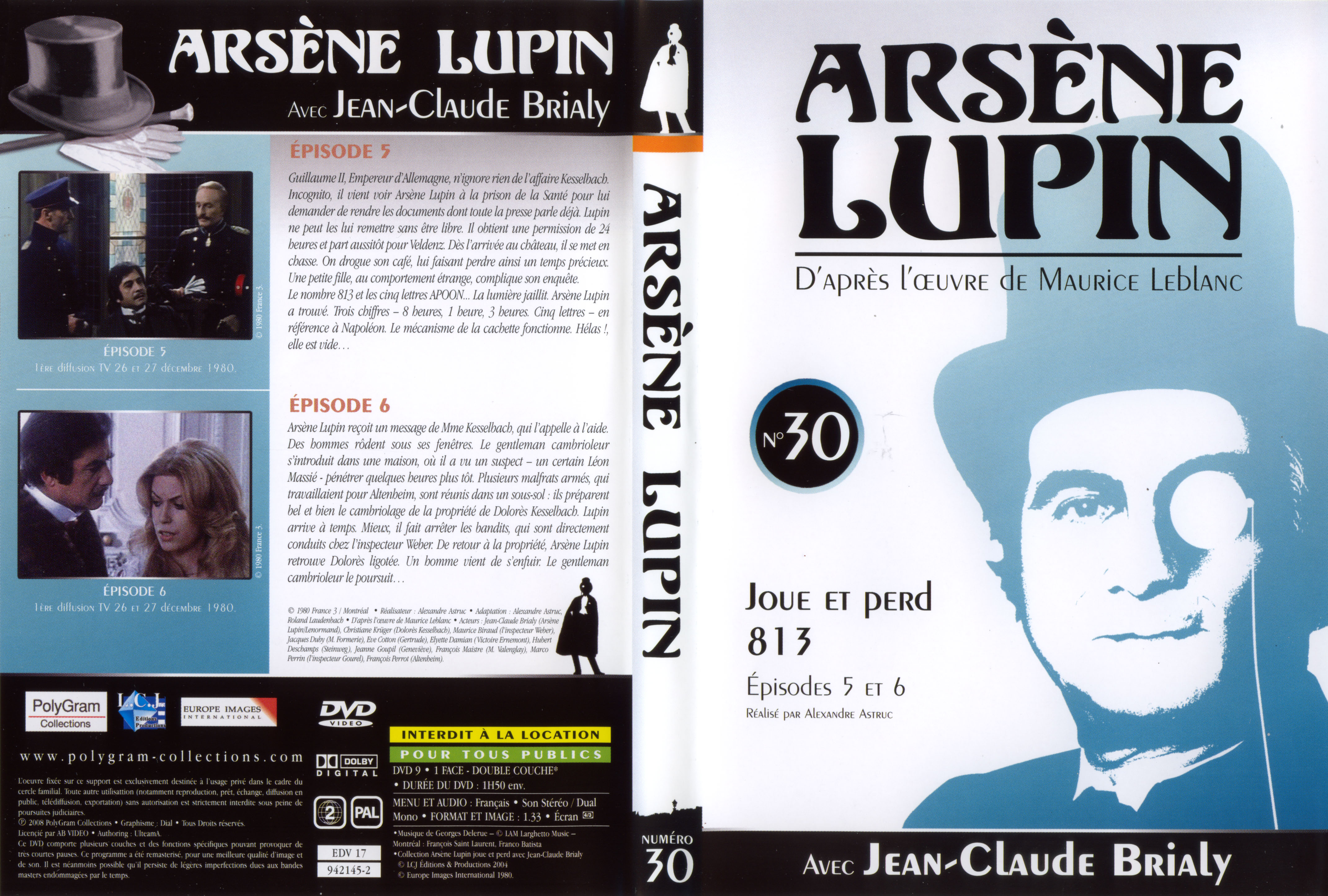Jaquette DVD Arsene Lupin DVD 30