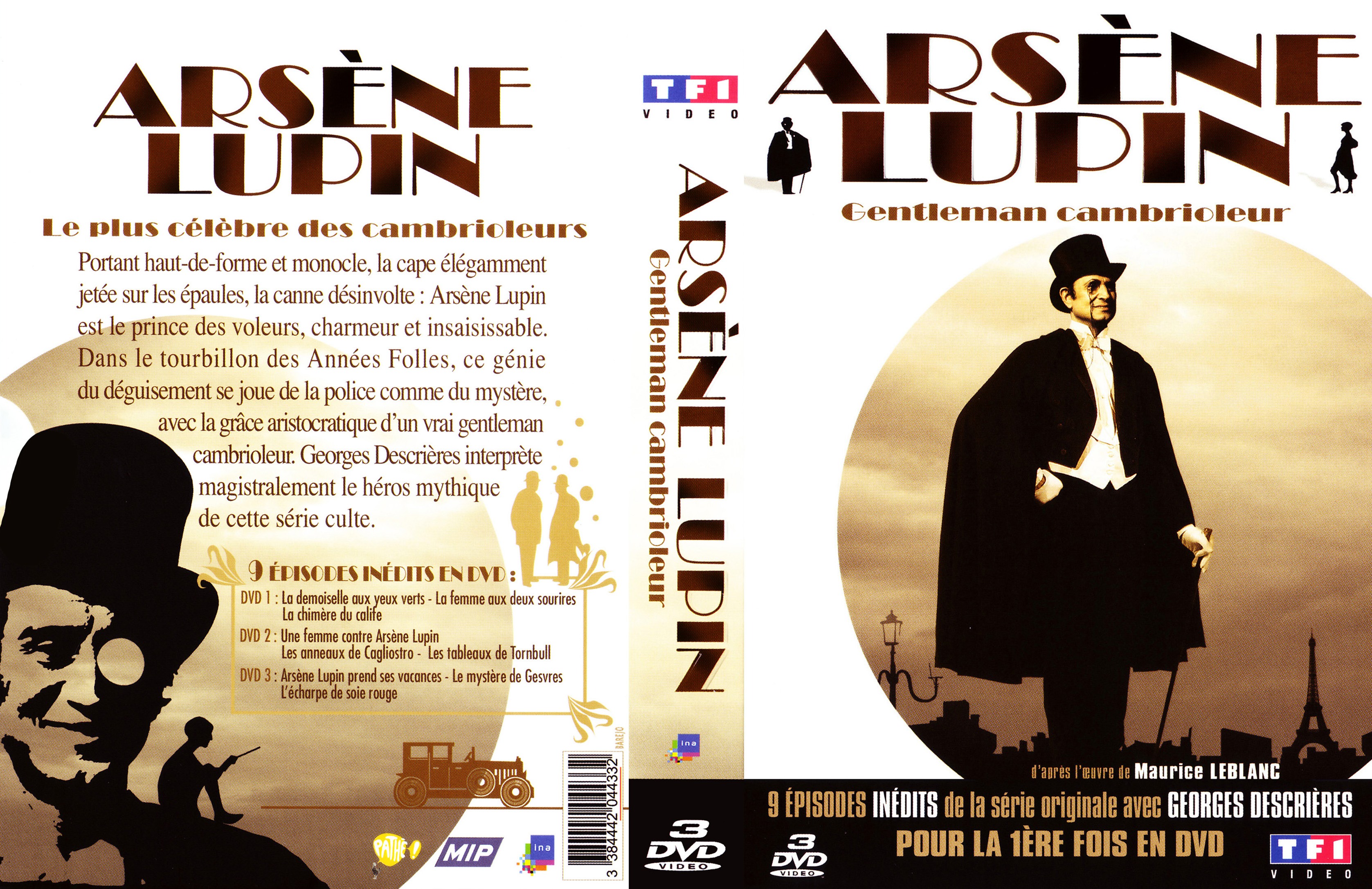 Jaquette DVD Arsne Lupin Gentleman cambrioleur COFFRET