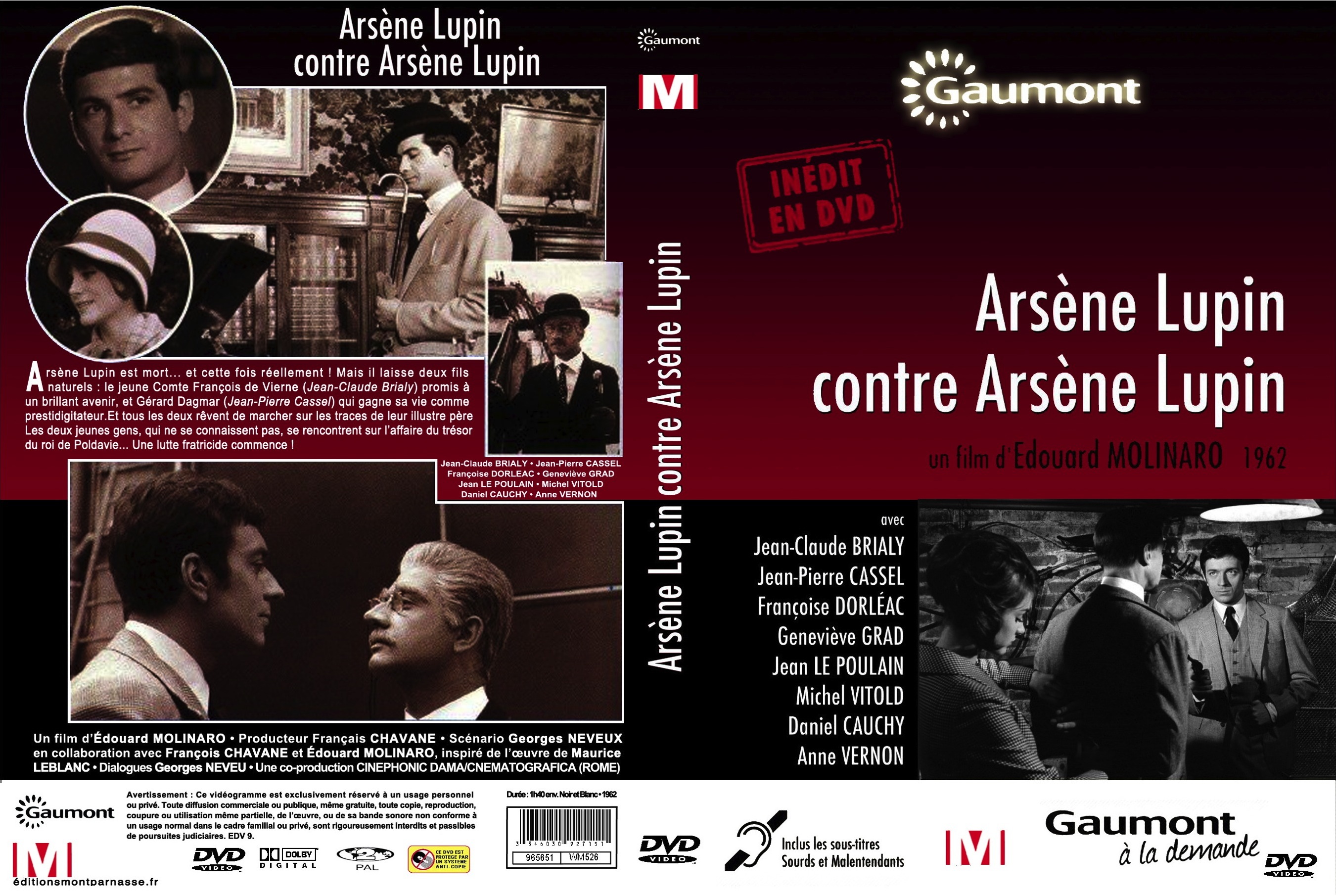 Jaquette DVD Arsene Lupin contre Arsene Lupin