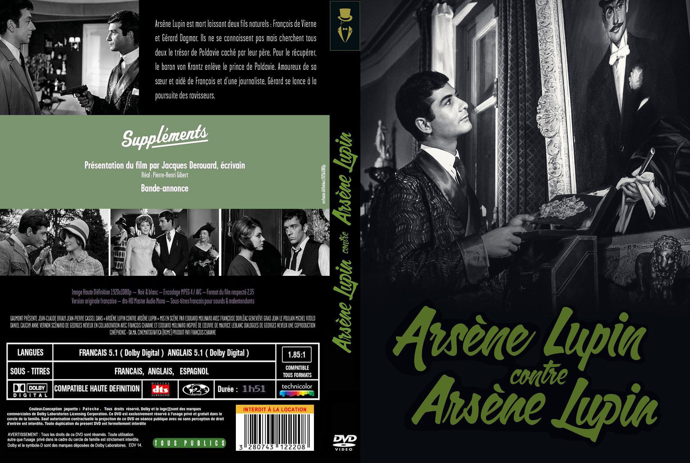 Jaquette DVD Arsene Lupin contre Arsene Lupin custom
