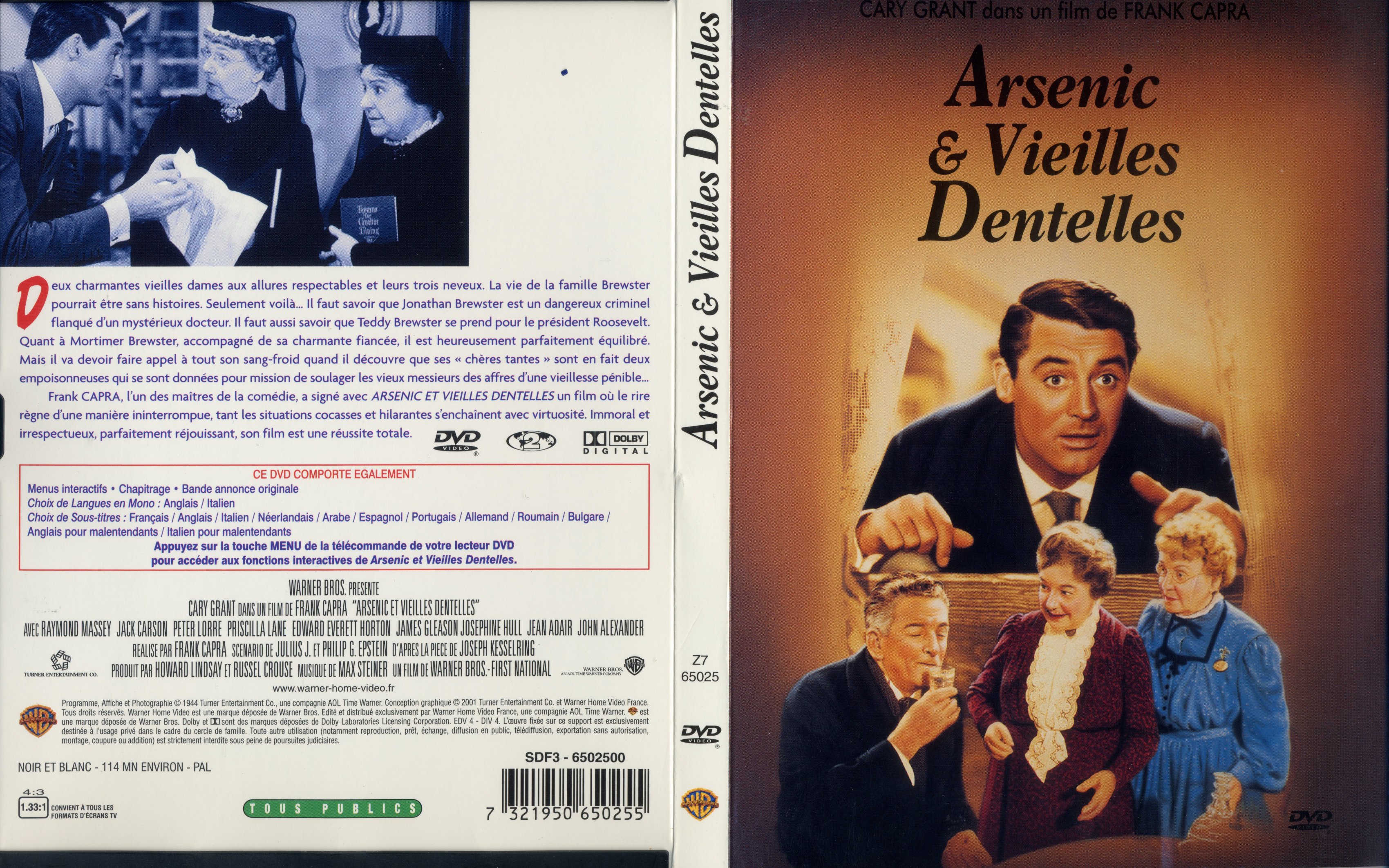 Jaquette DVD Arsenic et vieilles dentelles