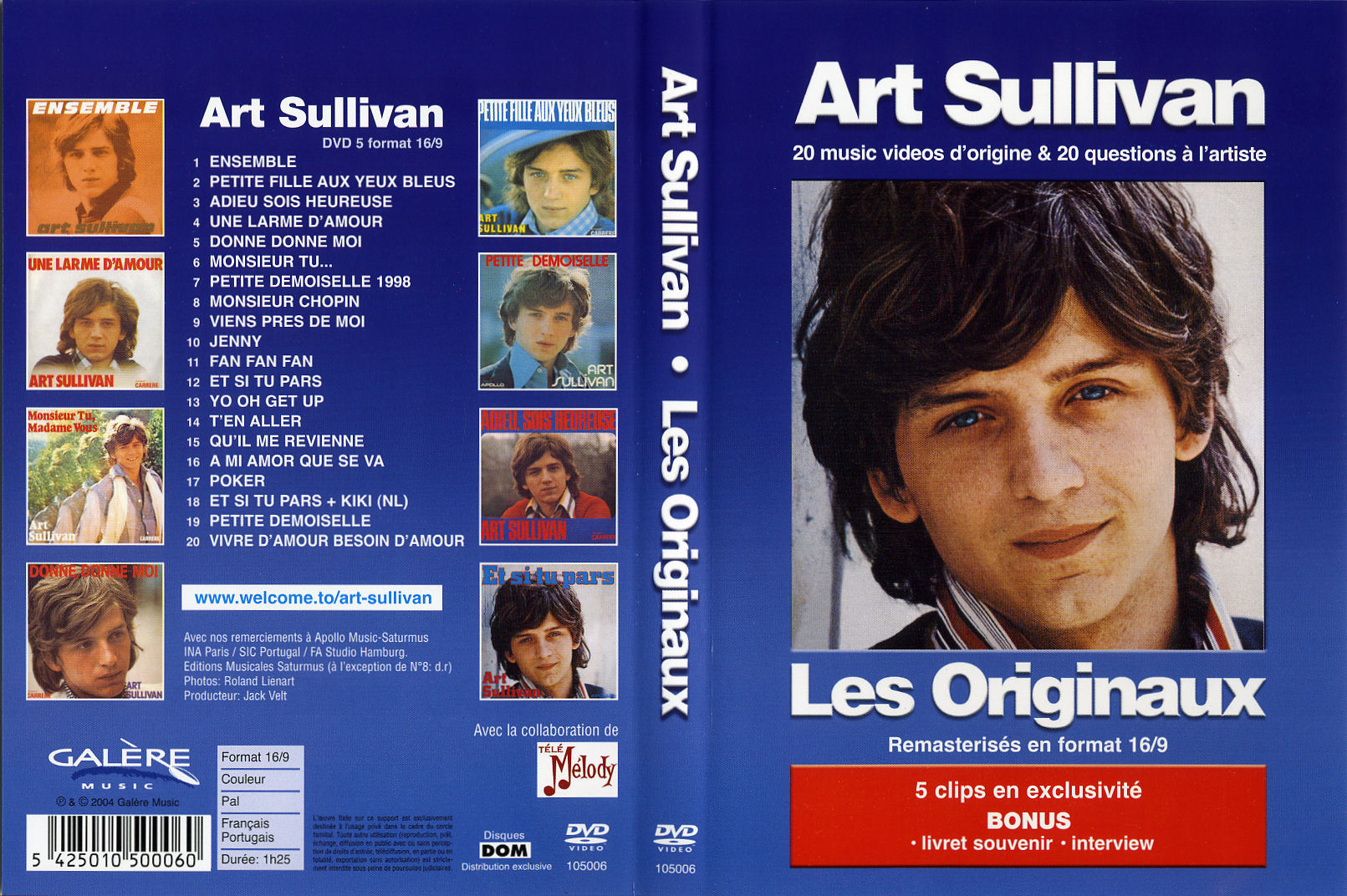 Jaquette DVD Art Sullivan - Les originaux